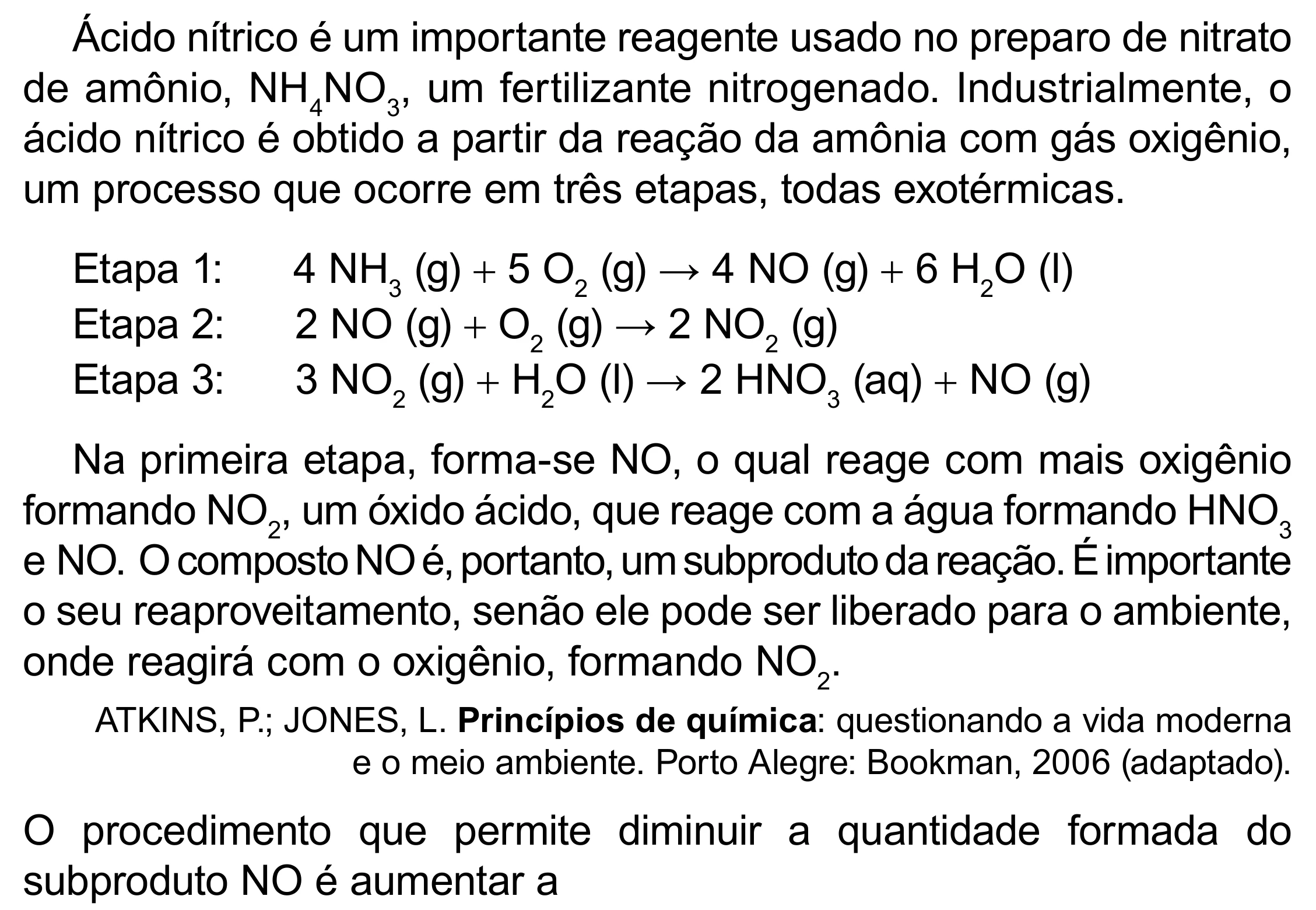 Enunciado original completo da questão 109 do ENEM 2023 - 2º Dia – Caderno 8 – Rosa (Superampliada) – Reaplicação/PPL, página 20.