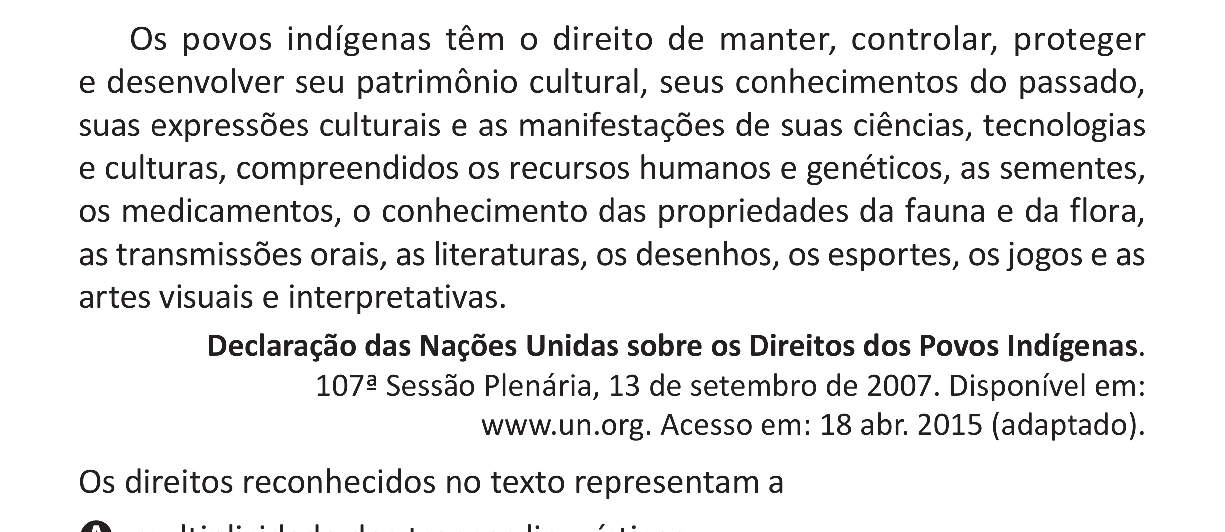 Enunciado original completo da questão 83 do ENEM 2025 - 1º Dia – Caderno 10 – Roxo (Libras) – Aplicação Regular - (Superampliada), página 89.