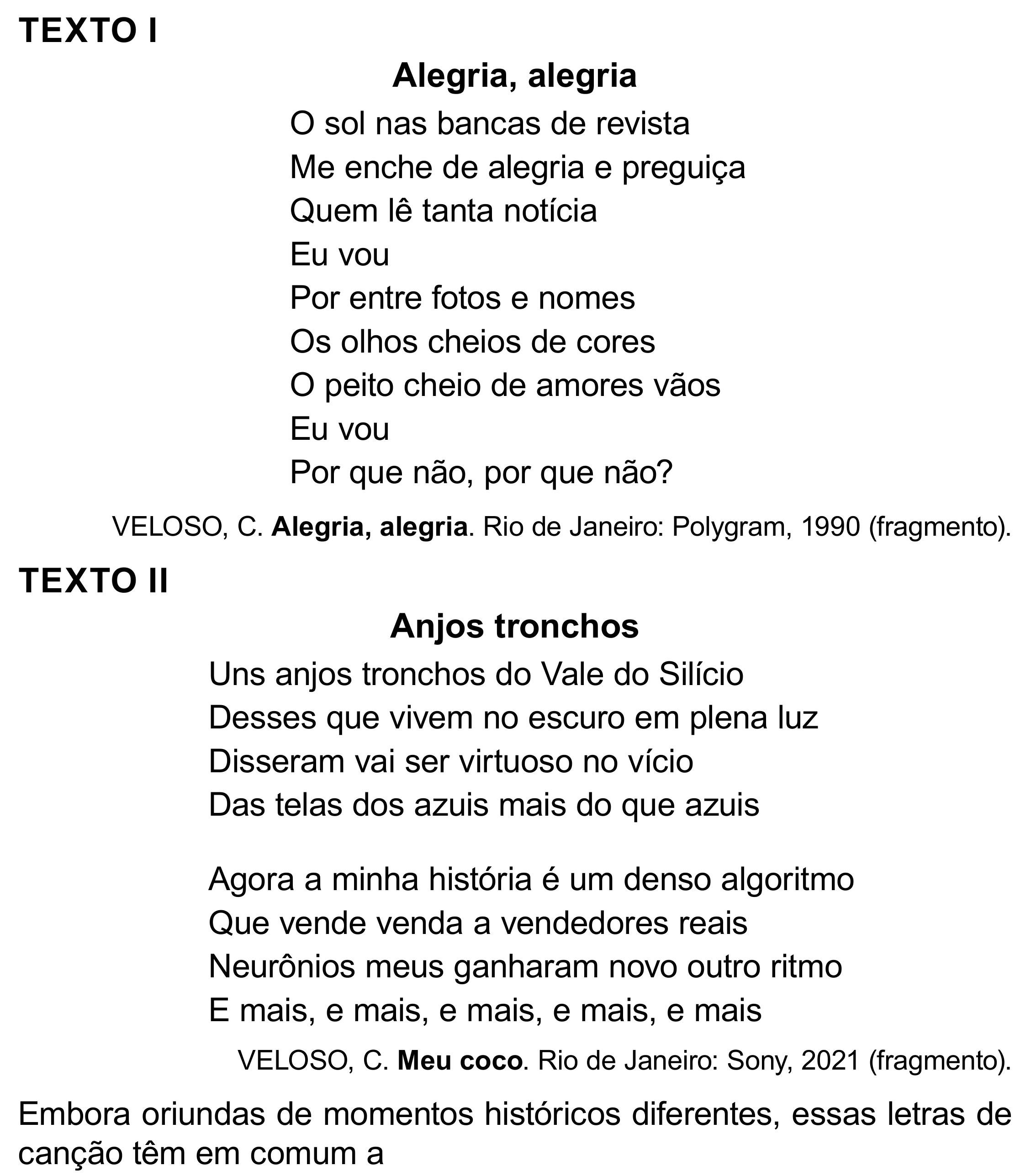 Enunciado original completo da questão 35 do ENEM 2023 - 1º Dia – Caderno 4 – Rosa – Aplicação Regular - (Superampliada), página 46.