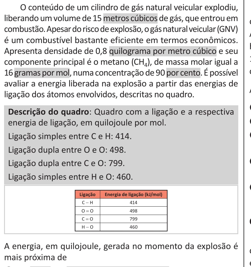 Enunciado original completo da questão 114 do ENEM 2025 - 2º Dia – Caderno 11 – Laranja (Braile e ledor) – Aplicação Regular - (Ledor) - Belém, Ananindeua e Marituba, página 9.