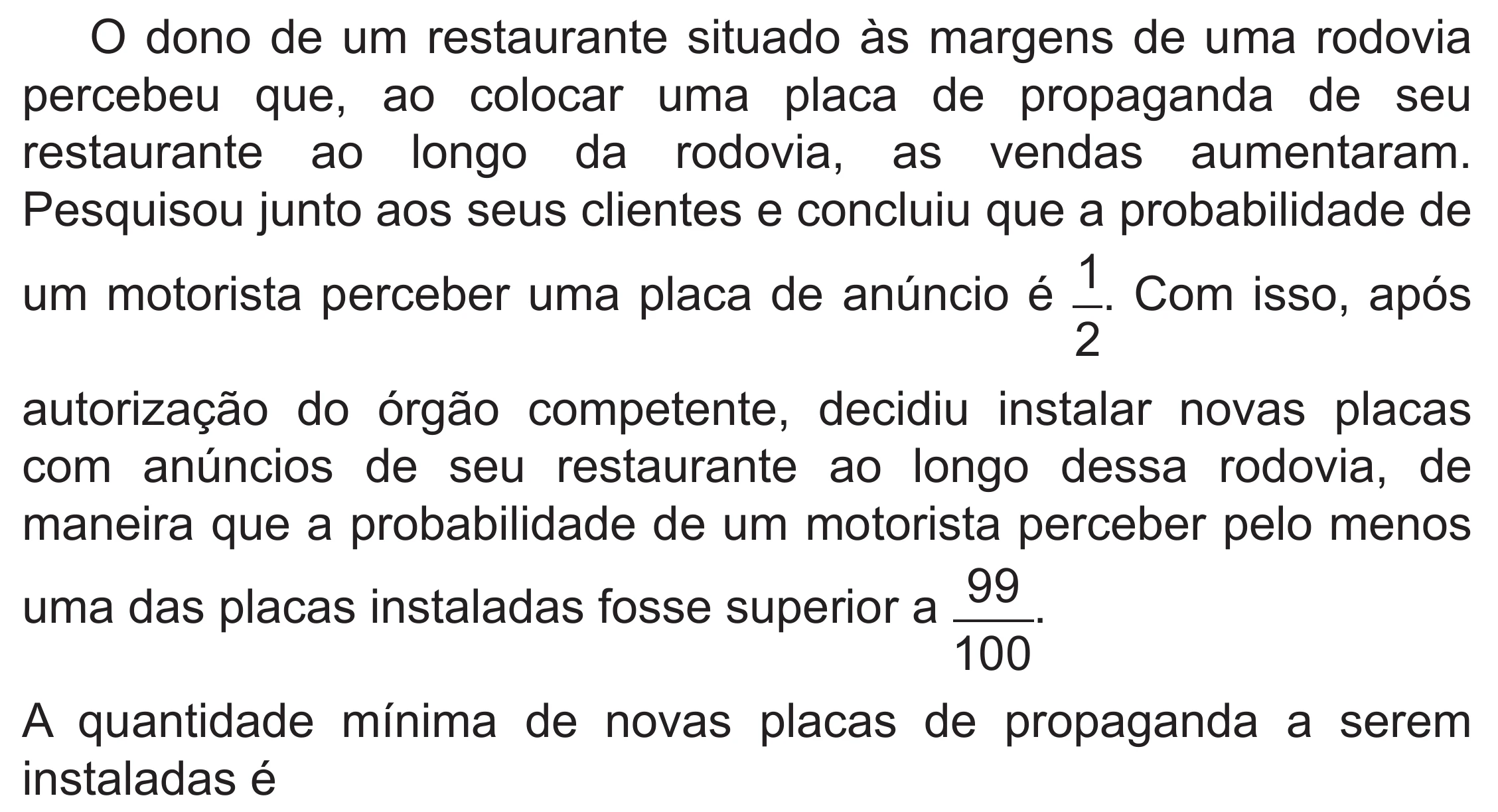 Enunciado original completo da questão 154 do ENEM 2019 - 2º Dia – Caderno 6 – Cinza (Superampliada) – Aplicação Regular, página 56.