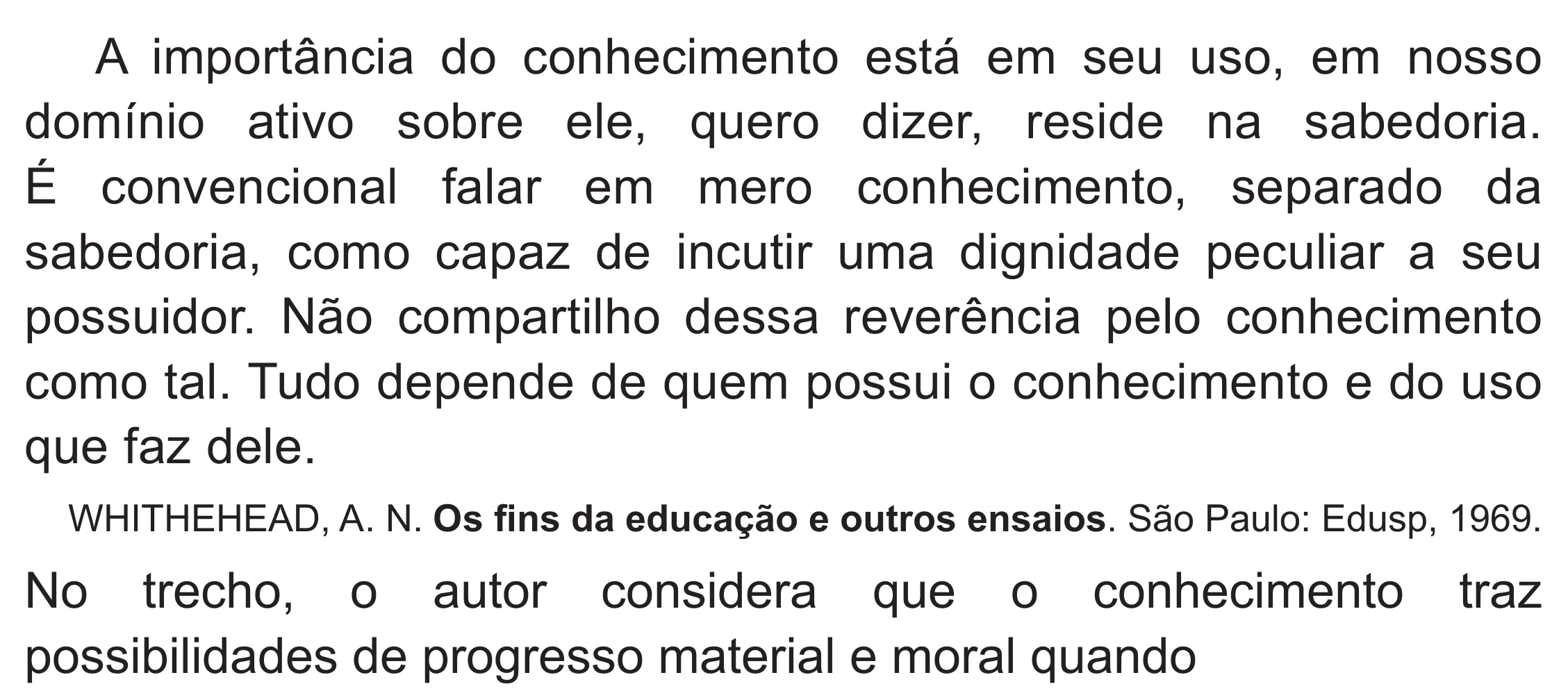 Enunciado original completo da questão 81 do ENEM 2019 - 1º Dia – Caderno 1 – Azul (Superampliada) – Reaplicação/PPL, página 75.