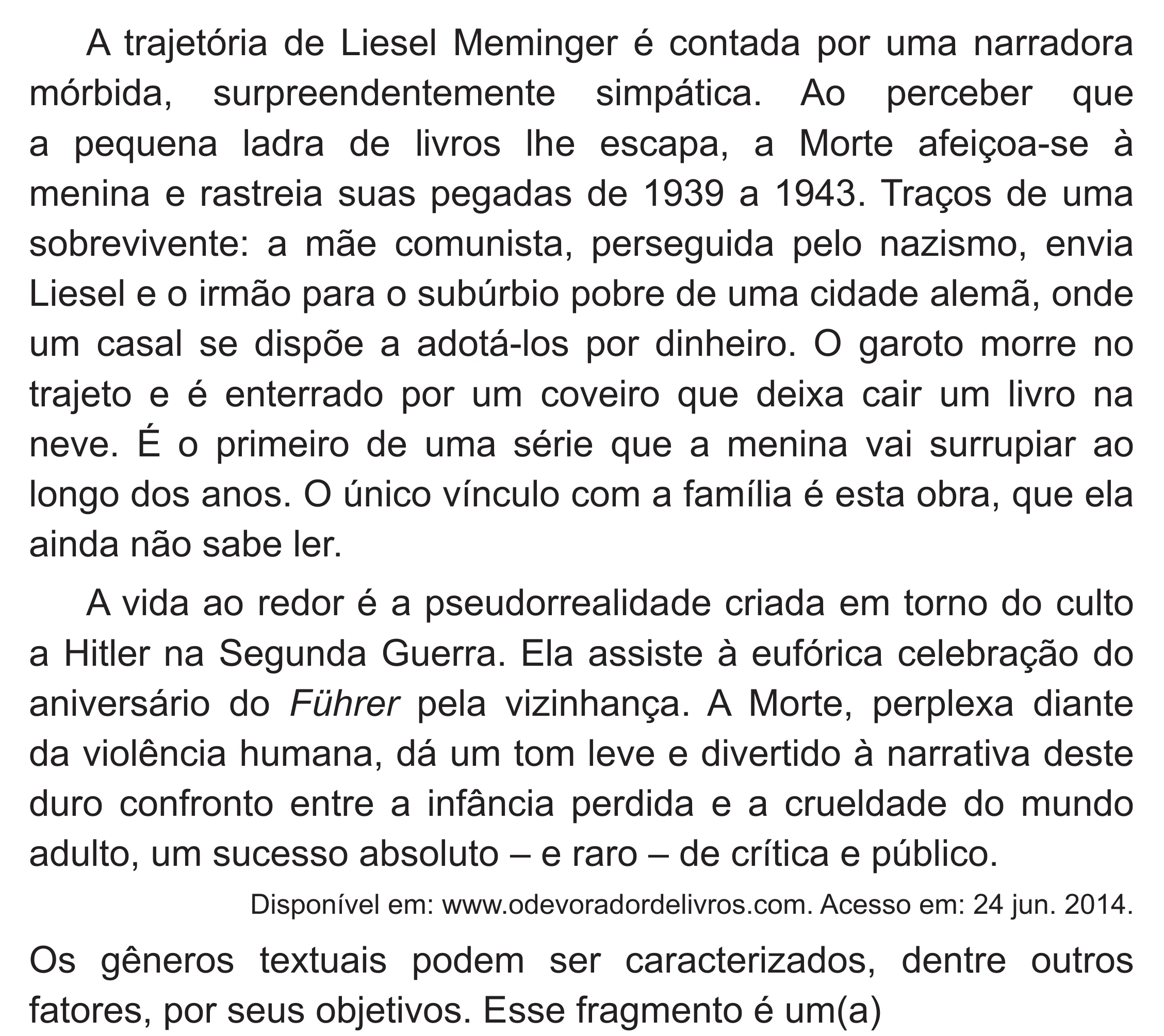 Enunciado original completo da questão 33 do ENEM 2018 - 1º Dia - Caderno 1 - Azul (Superampliada) – Aplicação regular, página 37.