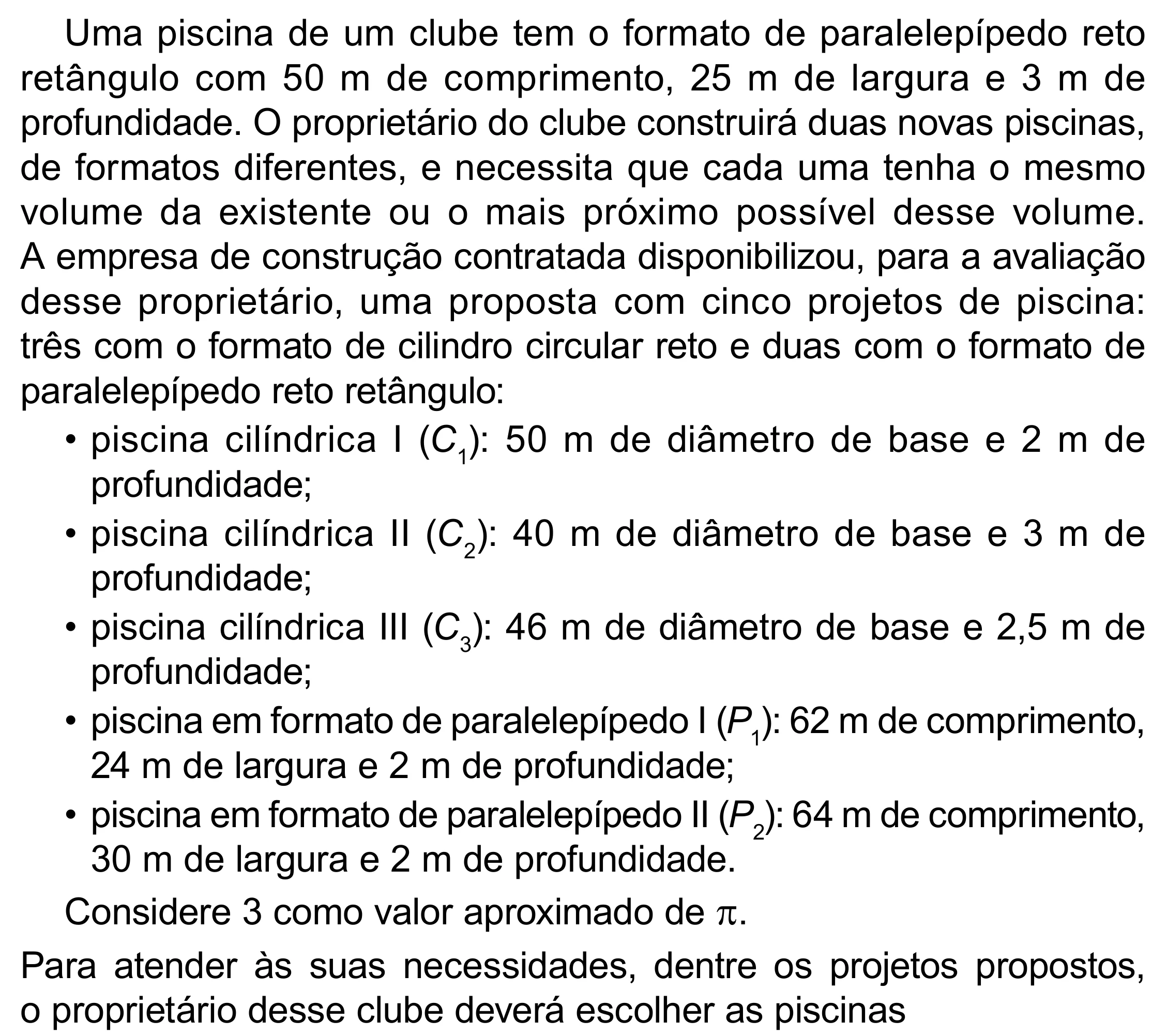 Enunciado original completo da questão 142 do ENEM 2023 - 2º Dia – Caderno 8 – Rosa (Superampliada) – Reaplicação/PPL, página 55.
