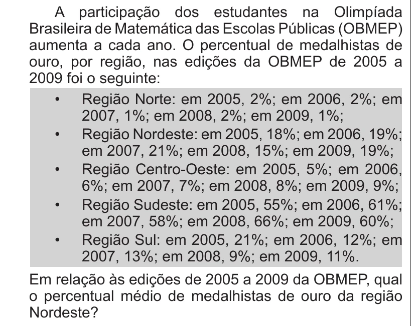 Enunciado original completo da questão 153 do ENEM 2011 - 2º Dia - Caderno 6 - Cinza – Ledor, página 25.