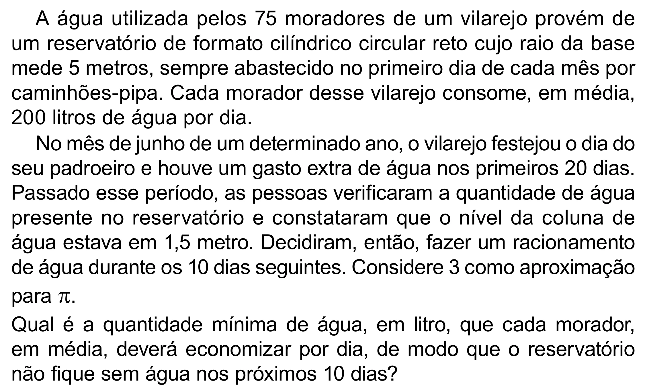 Enunciado original completo da questão 166 do ENEM 2023 - 2º Dia – Caderno 12 – Verde (Libras) – Aplicação Regular - (Superampliada), página 79.