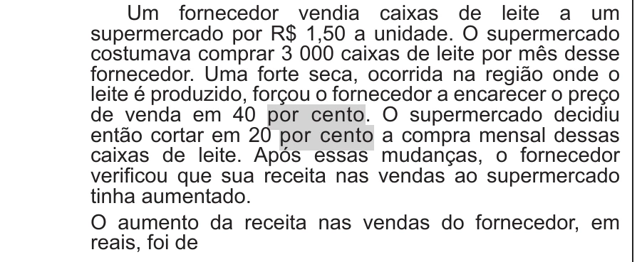 Enunciado original completo da questão 141 do ENEM 2015 - 2º Dia - Caderno 14 - Cinza – Reaplicação/PPL - Ledor, página 20.