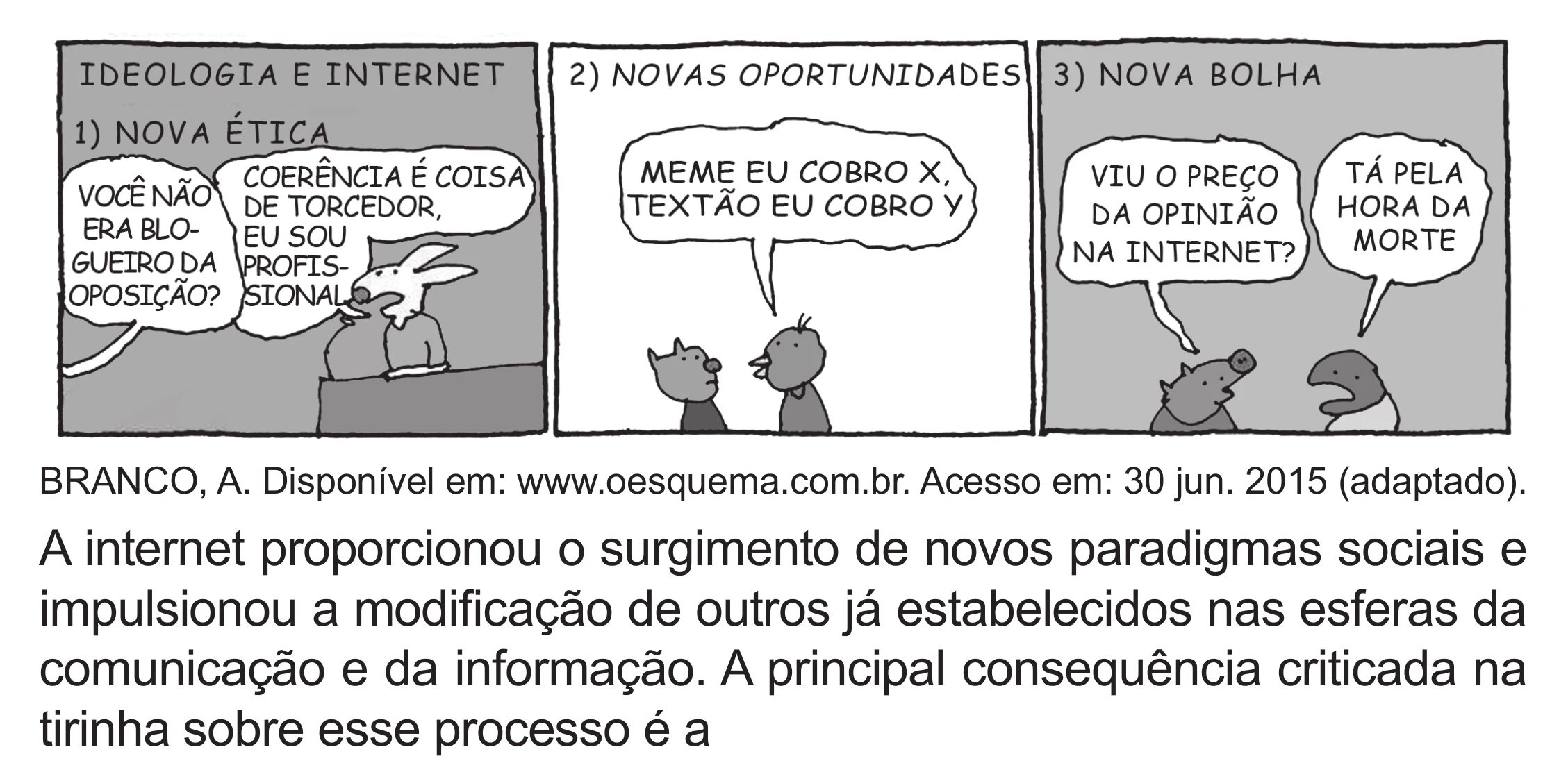 Enunciado original completo da questão 19 do ENEM 2018 - 1º Dia - Caderno 1 - Azul (Superampliada) – Aplicação regular, página 24.