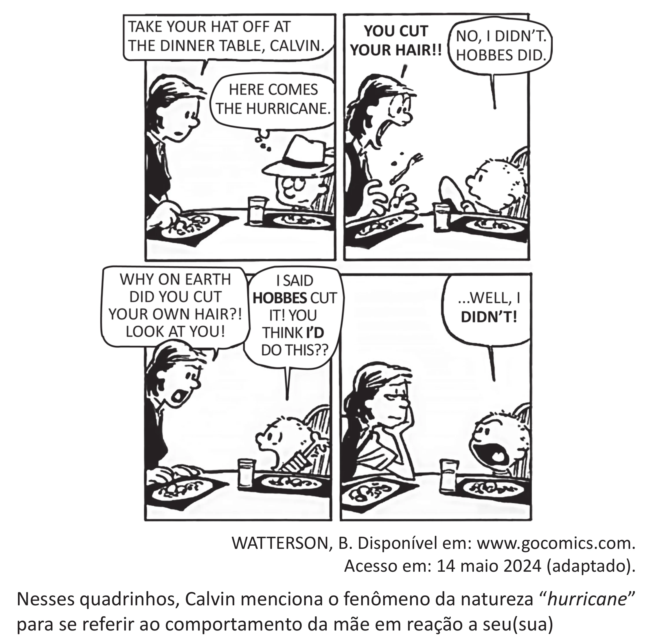 Enunciado original completo da questão 1 (inglês) do ENEM 2025 - 1º Dia – Caderno 9 – Laranja (Braile e ledor) – Reaplicação - (Superampliada), página 3.
