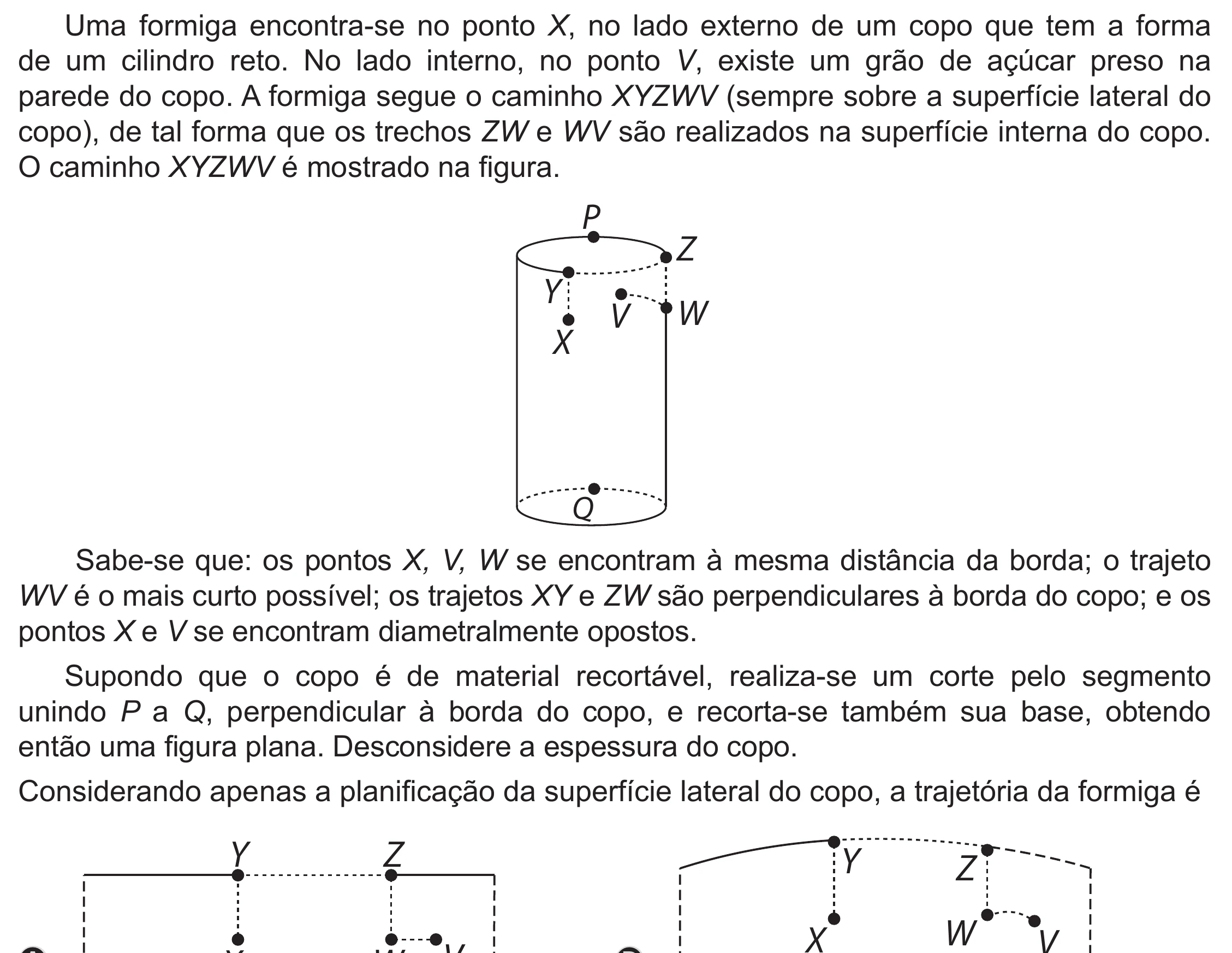 Enunciado original completo da questão 154 do ENEM 2019 - 2º Dia – Caderno 5 – Amarelo (Ampliada) – Reaplicação/PPL, página 42.