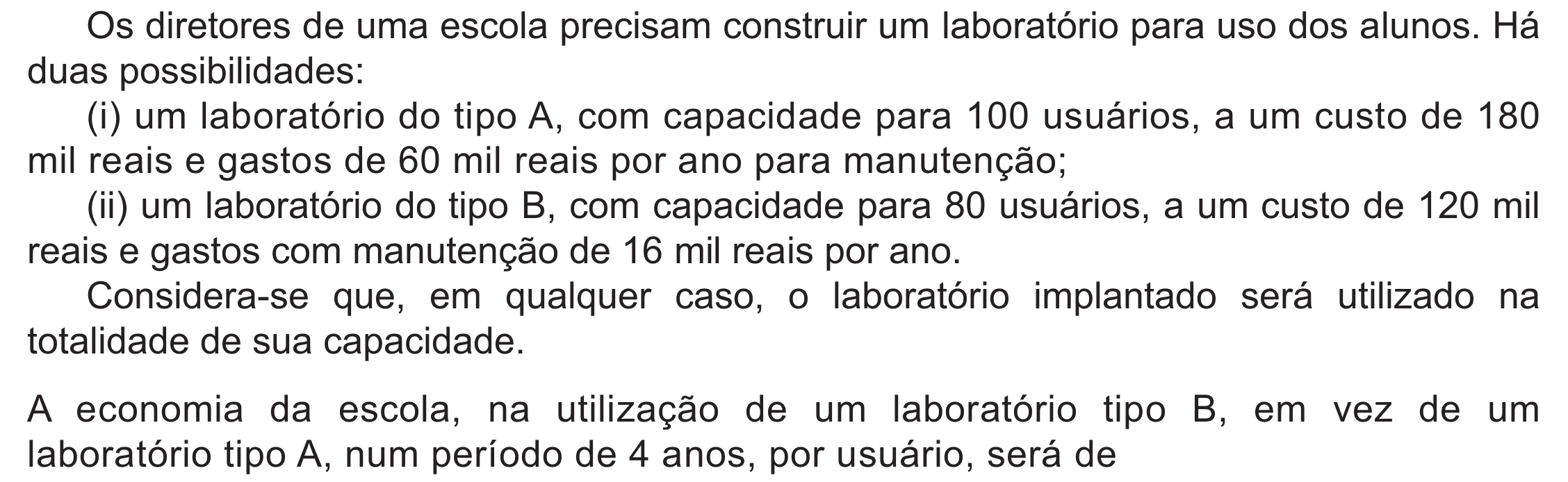 Enunciado original completo da questão 140 do ENEM 2021 - 2º Dia – Caderno 12 – Verde (Libras – Ampliada) – Aplicação Regular, página 38.