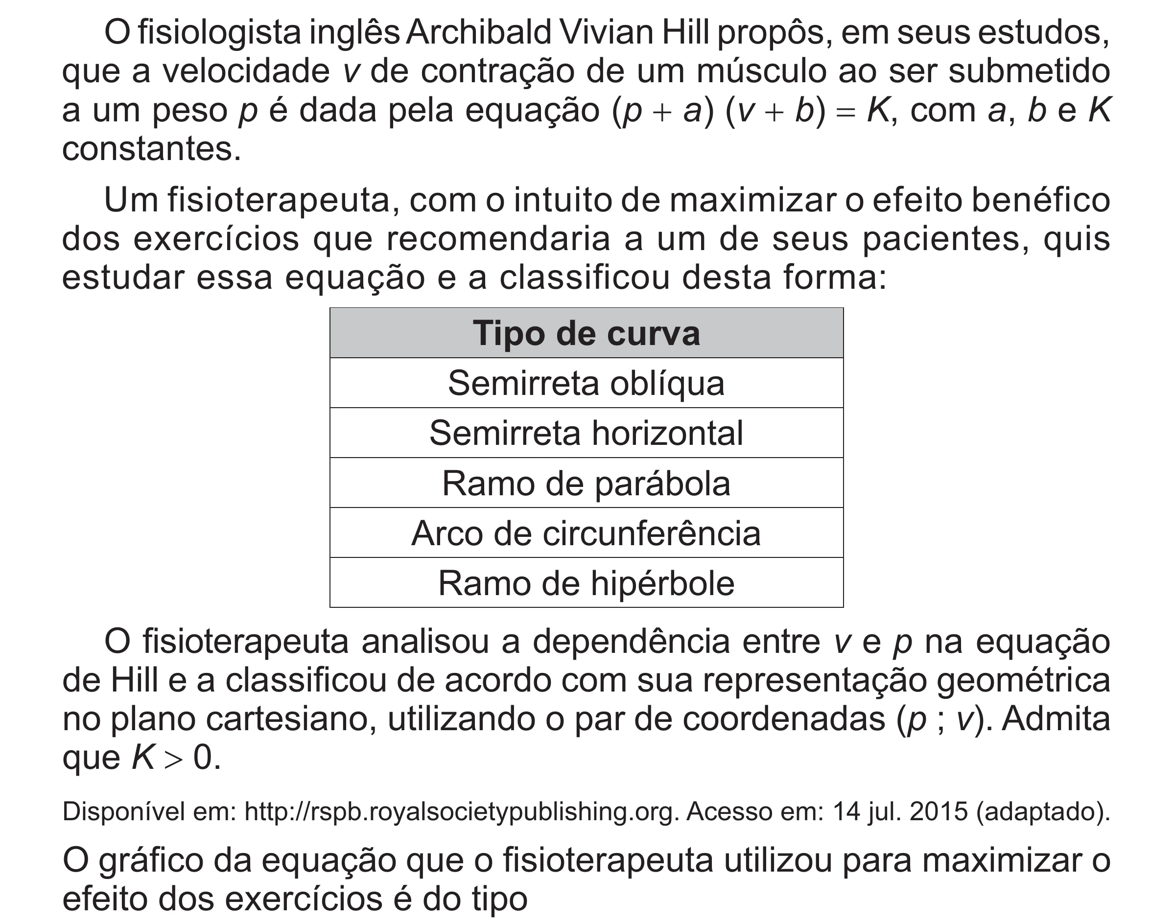 Enunciado original completo da questão 160 do ENEM 2017 - 2º Dia - Caderno 5 – Amarelo (Superampliada) – Aplicação regular, página 60.
