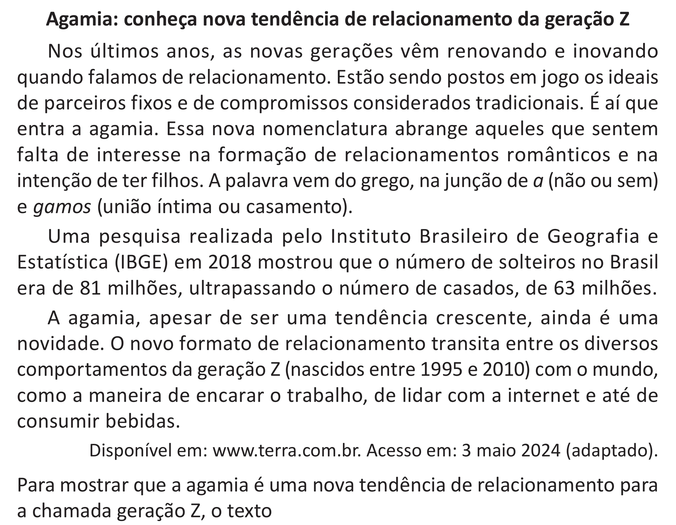 Enunciado original completo da questão 23 do ENEM 2025 - 1º Dia – Caderno 10 – Roxo (Libras) – Aplicação Regular - (Superampliada), página 29.