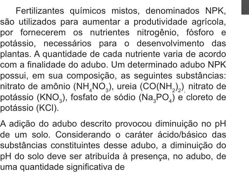 Enunciado original completo da questão 89 do ENEM 2014 - 1º Dia – Caderno 3 – Branco – Reaplicação/PPL, página 31.