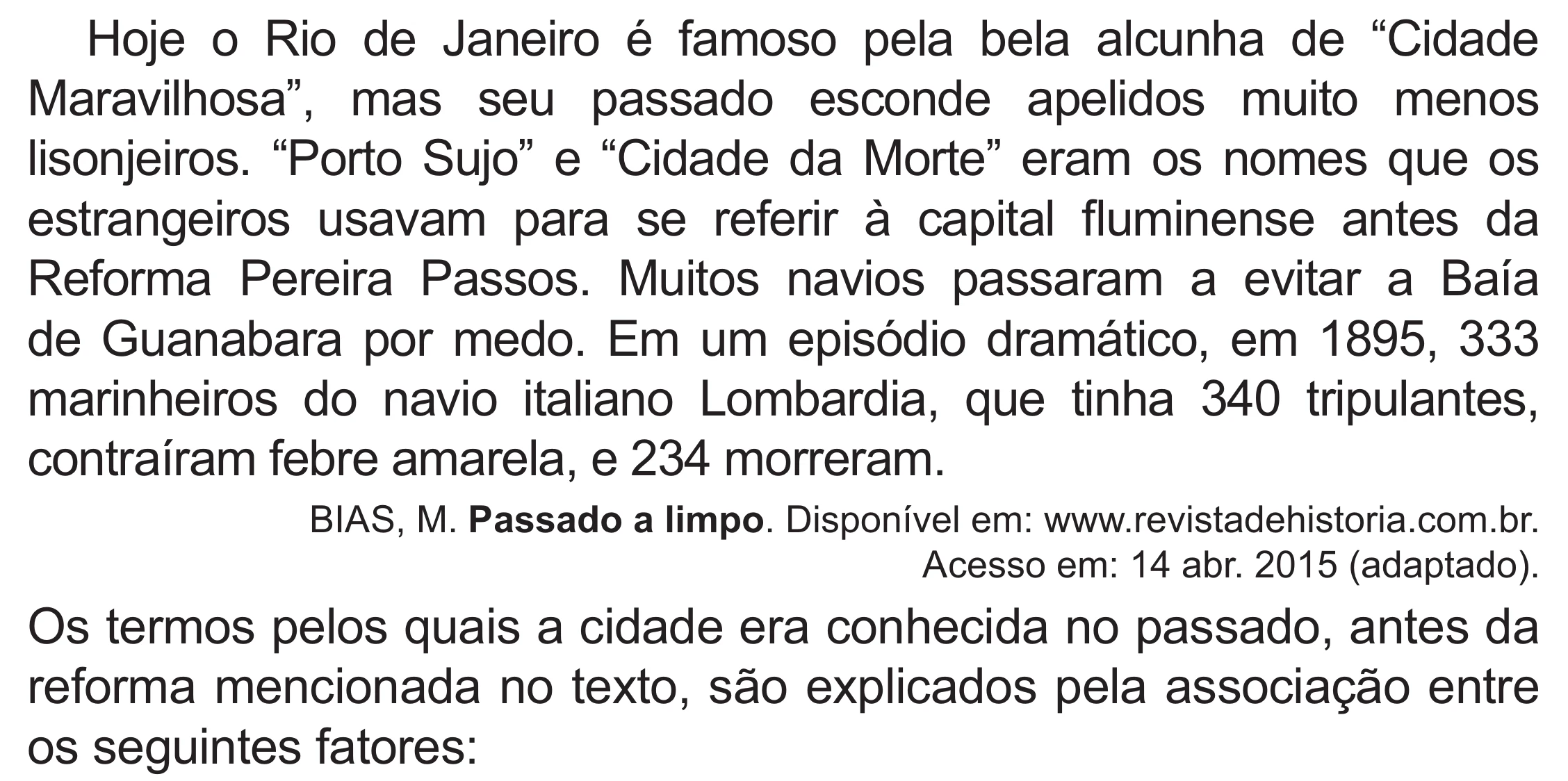 Enunciado original completo da questão 62 do ENEM 2021 - 1º Dia – Caderno 2 – Amarelo (Superampliada) – Reaplicação/PPL/Segunda Oportunidade, página 62.