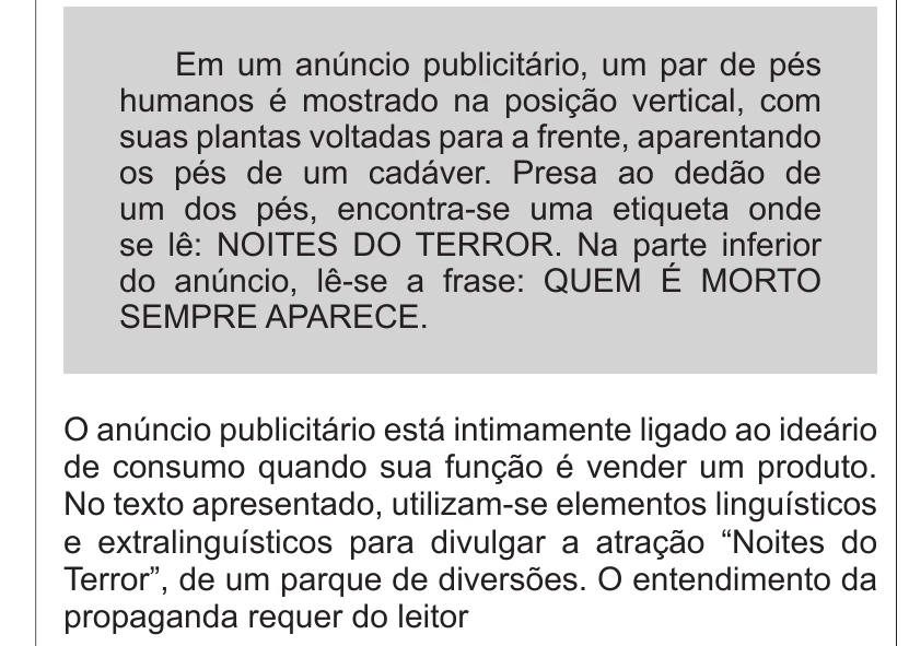 Enunciado original completo da questão 98 do ENEM 2011 - 2º Dia - Caderno 6 - Cinza – Ledor, página 8.