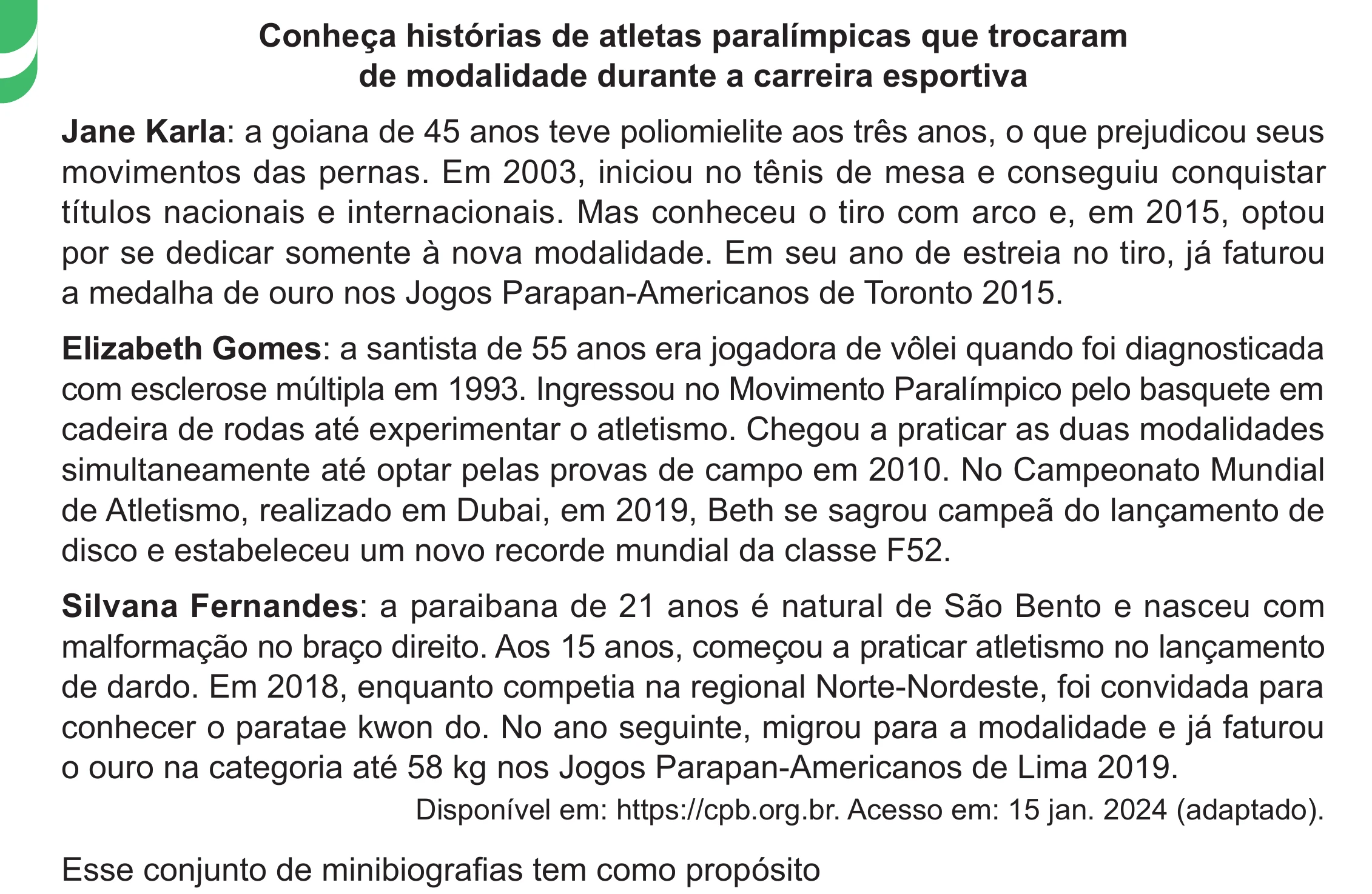 Enunciado original completo da questão 41 do ENEM 2024 - 1º Dia – Caderno 4 – Verde – Aplicação Regular - (Ampliada), página 36.