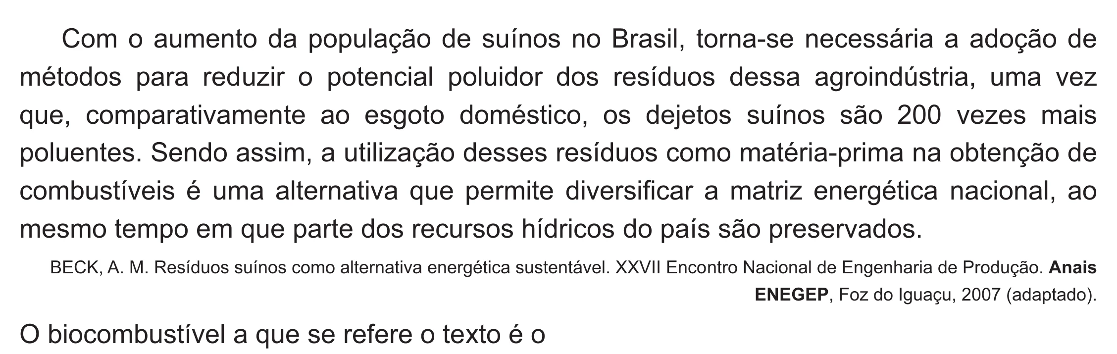 Enunciado original completo da questão 109 do ENEM 2021 - 2º Dia – Caderno 5 – Amarelo (Ampliada) – Aplicação Regular, página 16.