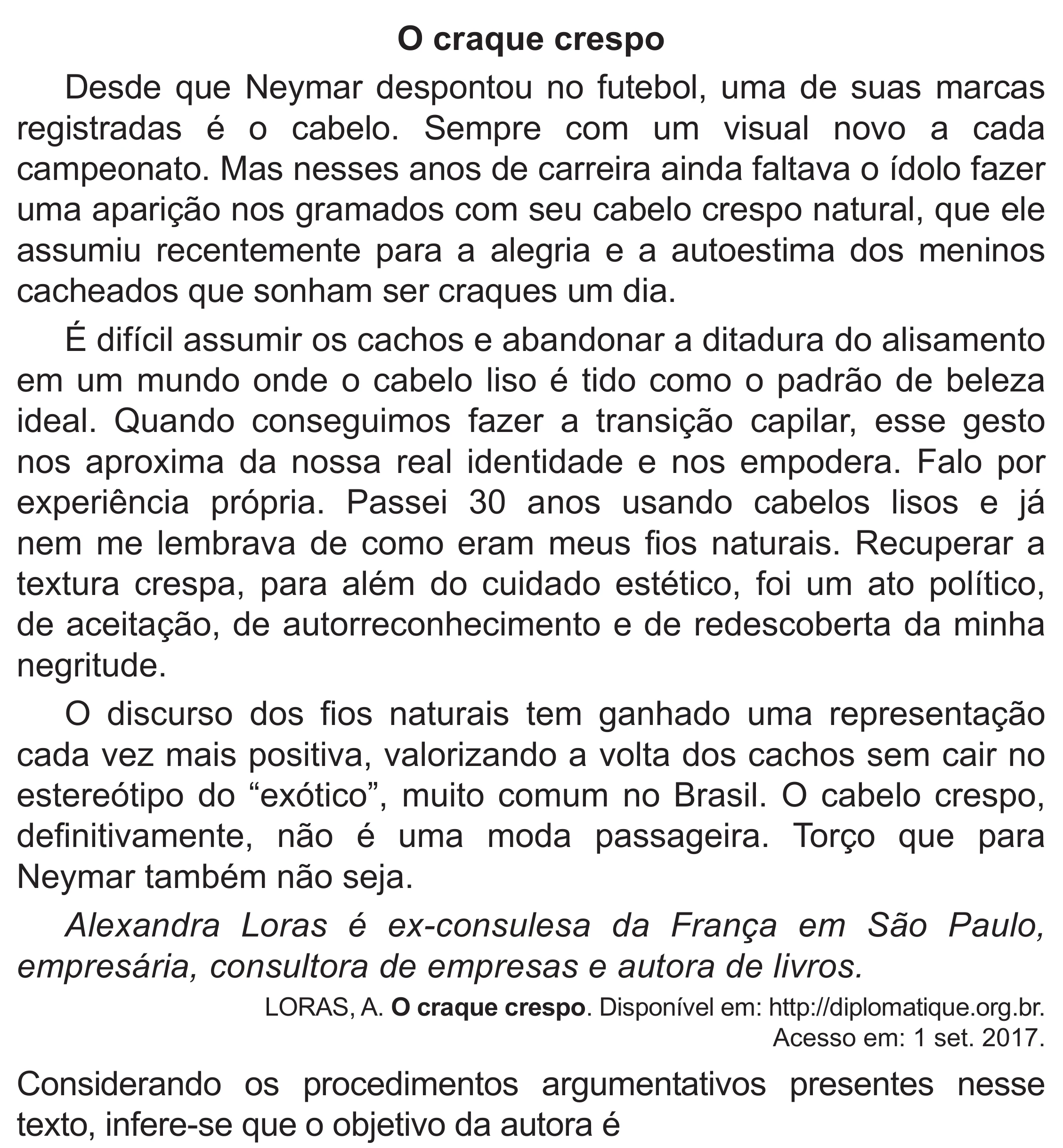 Enunciado original completo da questão 28 do ENEM 2019 - 1º Dia – Caderno 1 – Azul (Superampliada) – Reaplicação/PPL, página 32.