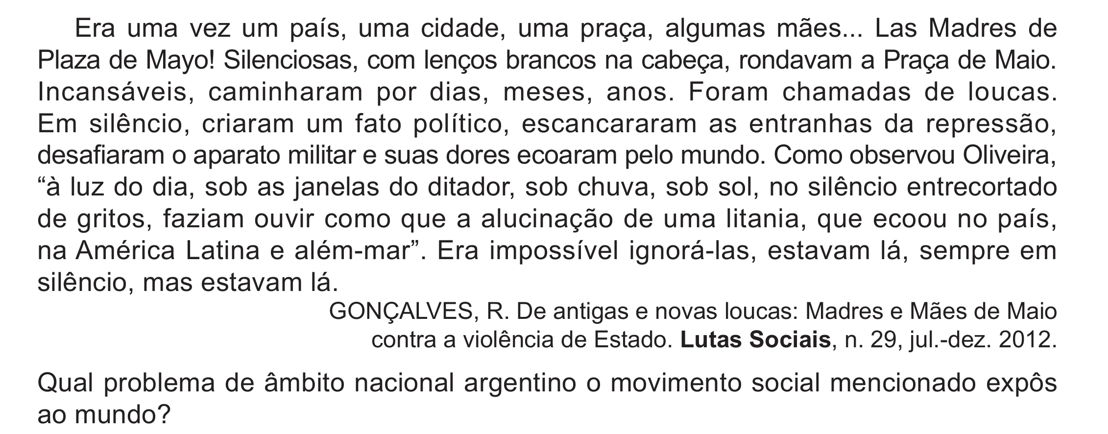Enunciado original completo da questão 71 do ENEM 2024 - 1º Dia – Caderno 10 – Roxo (Libras) – Aplicação Regular - (Ampliada), página 53.
