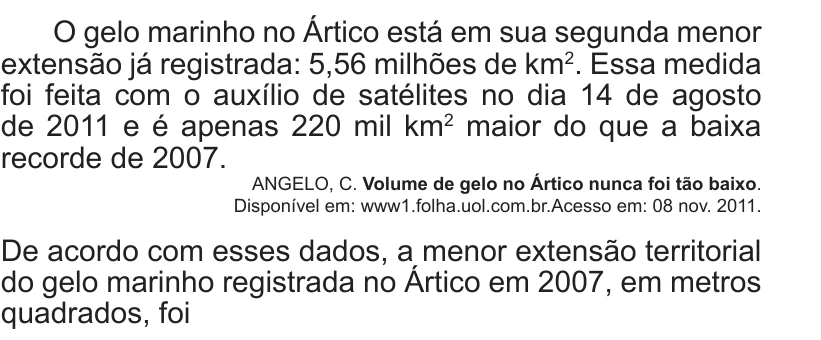 Enunciado original completo da questão 151 do ENEM 2014 - 2º Dia – Caderno 6 – Cinza – Terceira aplicação, página 24.