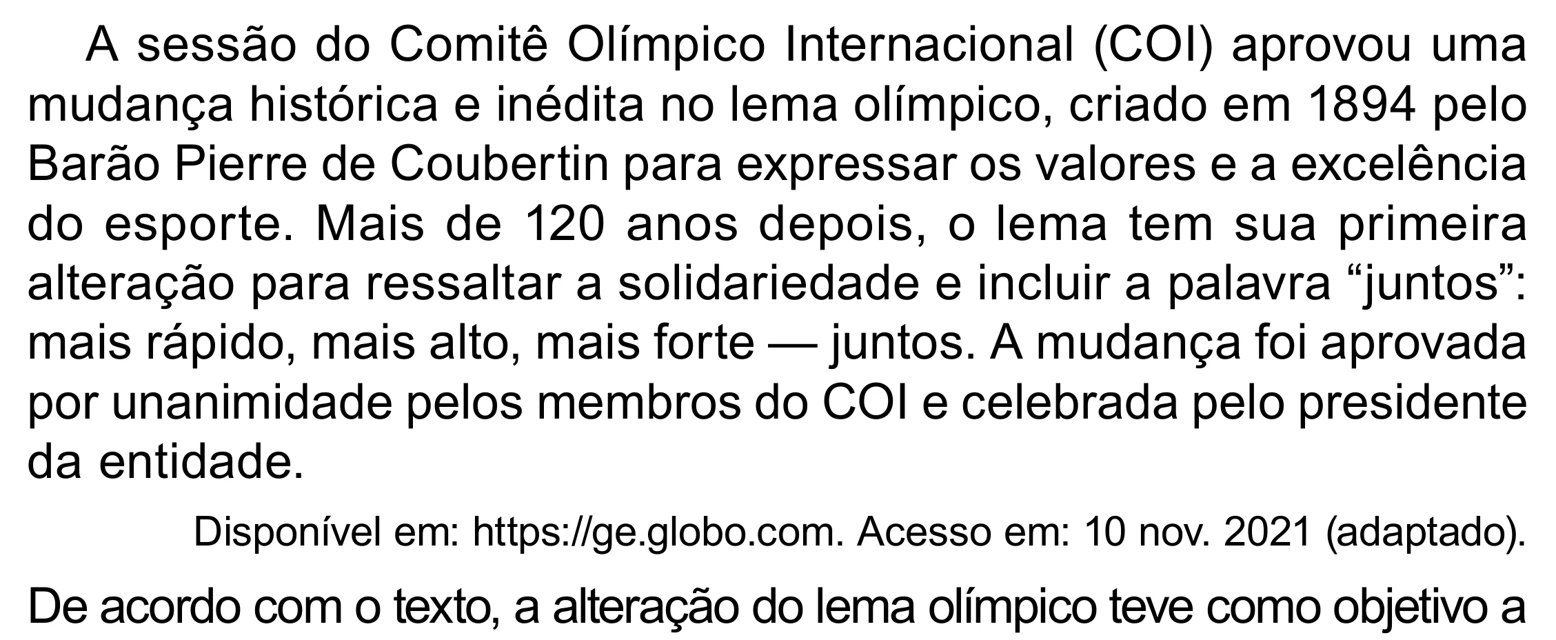 Enunciado original completo da questão 41 do ENEM 2023 - 1º Dia – Caderno 10 – Verde (Libras) – Aplicação Regular - (Superampliada), página 52.