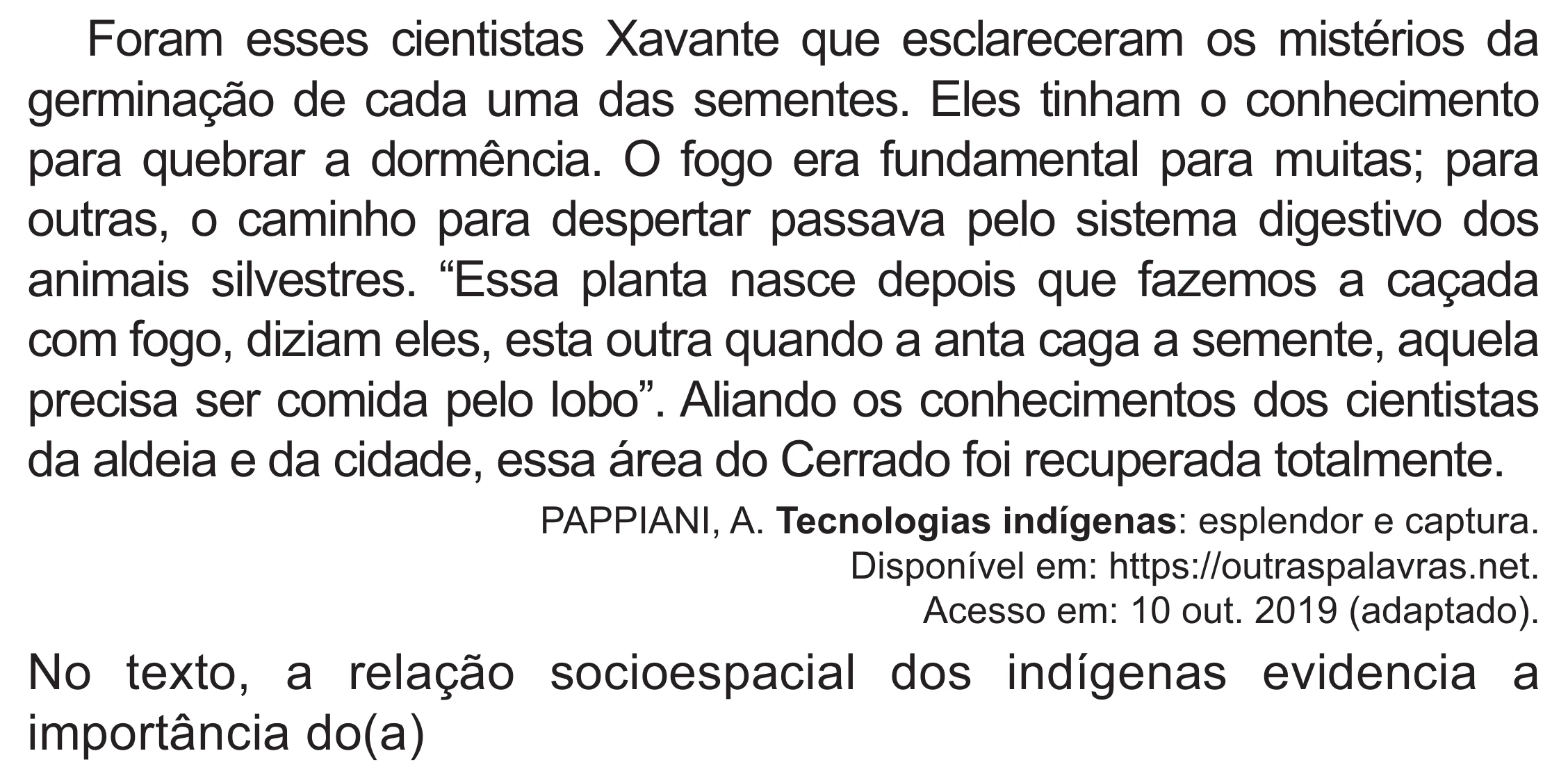 Enunciado original completo da questão 71 do ENEM 2021 - 1º Dia – Caderno 10 – Verde (Libras – Superampliada) – Aplicação Regular, página 68.