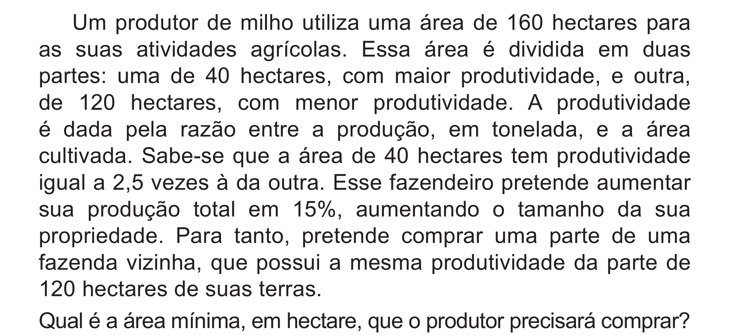 Enunciado original completo da questão 142 do ENEM 2018 - 2º Dia - Caderno 5 – Amarelo (Superampliada) – Aplicação regular, página 47.