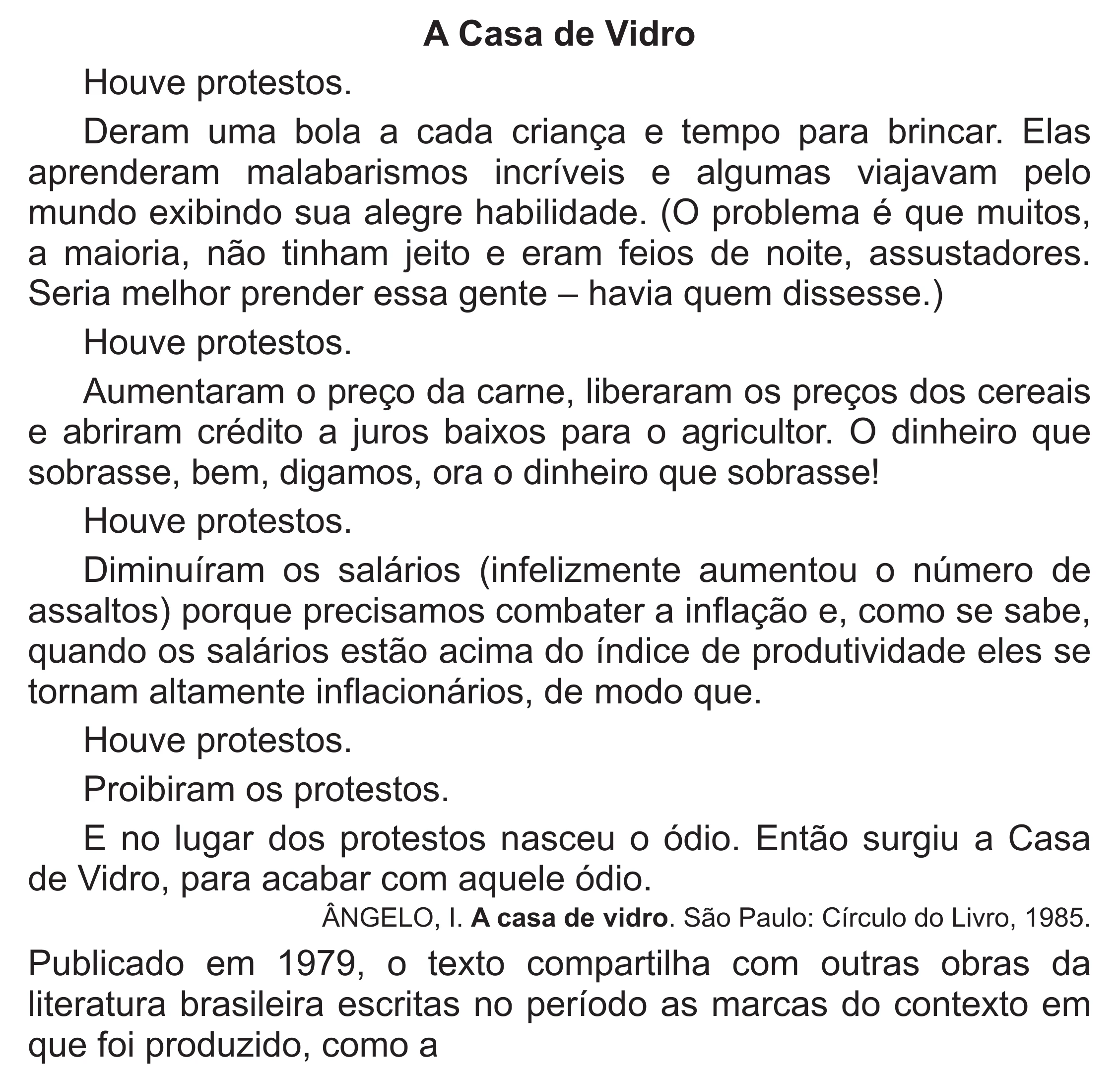 Enunciado original completo da questão 42 do ENEM 2018 - 1º Dia - Caderno 1 - Azul (Superampliada) – Aplicação regular, página 45.