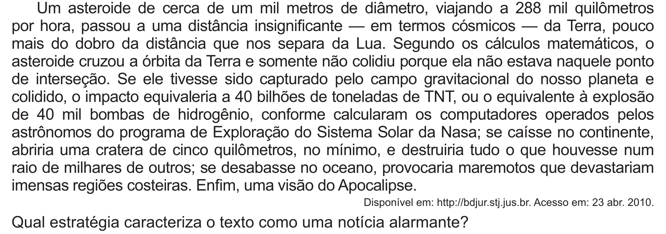 Enunciado original completo da questão 44 do ENEM 2021 - 1º Dia – Caderno 10 – Verde (Libras – Ampliada) – Aplicação Regular, página 39.