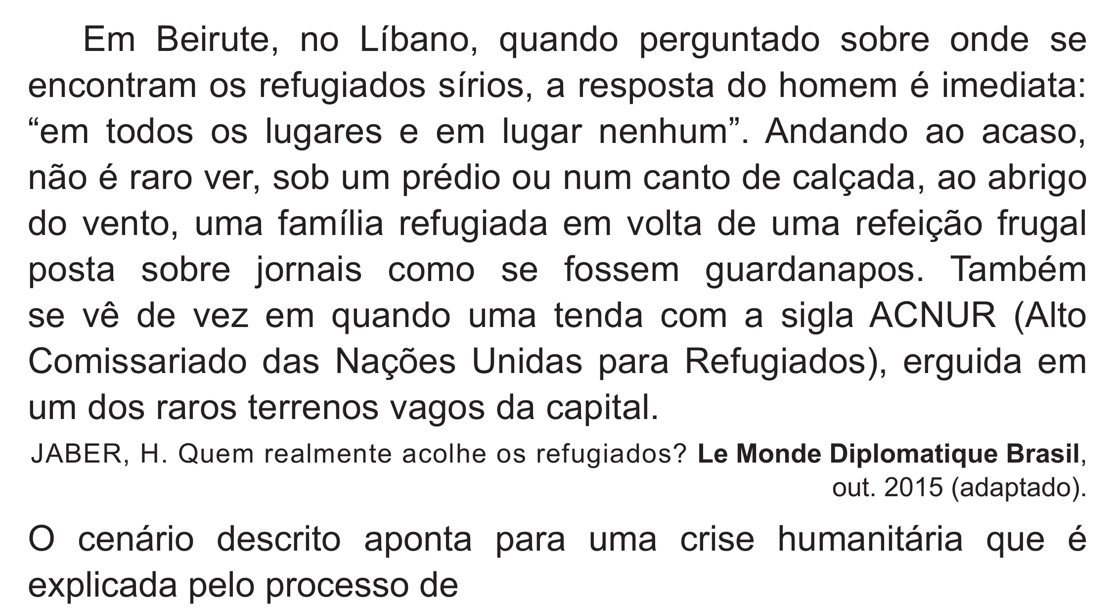 Enunciado original completo da questão 60 do ENEM 2018 - 1º Dia - Caderno 1 - Azul (Superampliada) – Aplicação regular, página 61.