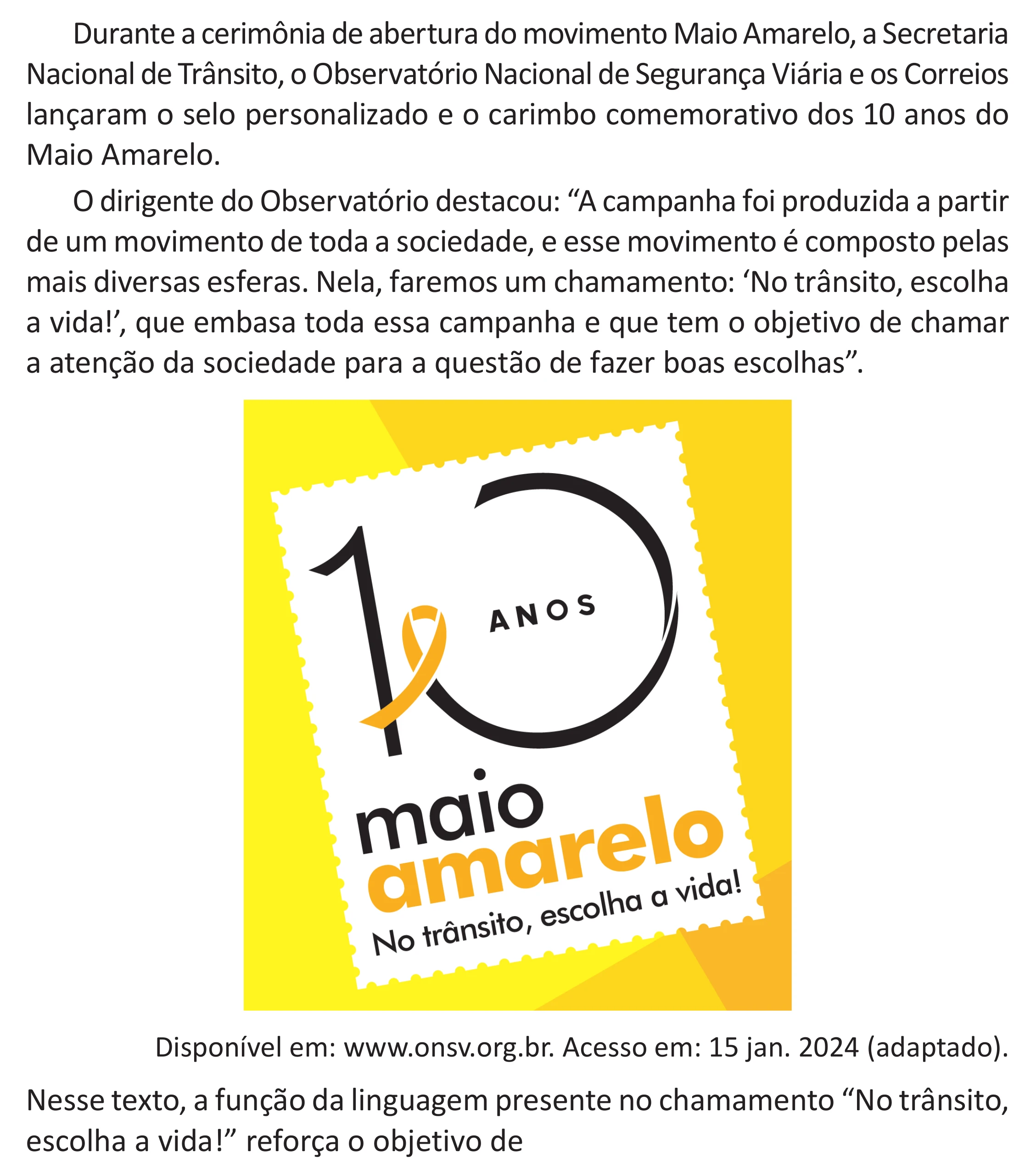 Enunciado original completo da questão 30 do ENEM 2025 - 1º Dia – Caderno 9 – Laranja (Braile e ledor) – Reaplicação - (Superampliada), página 36.