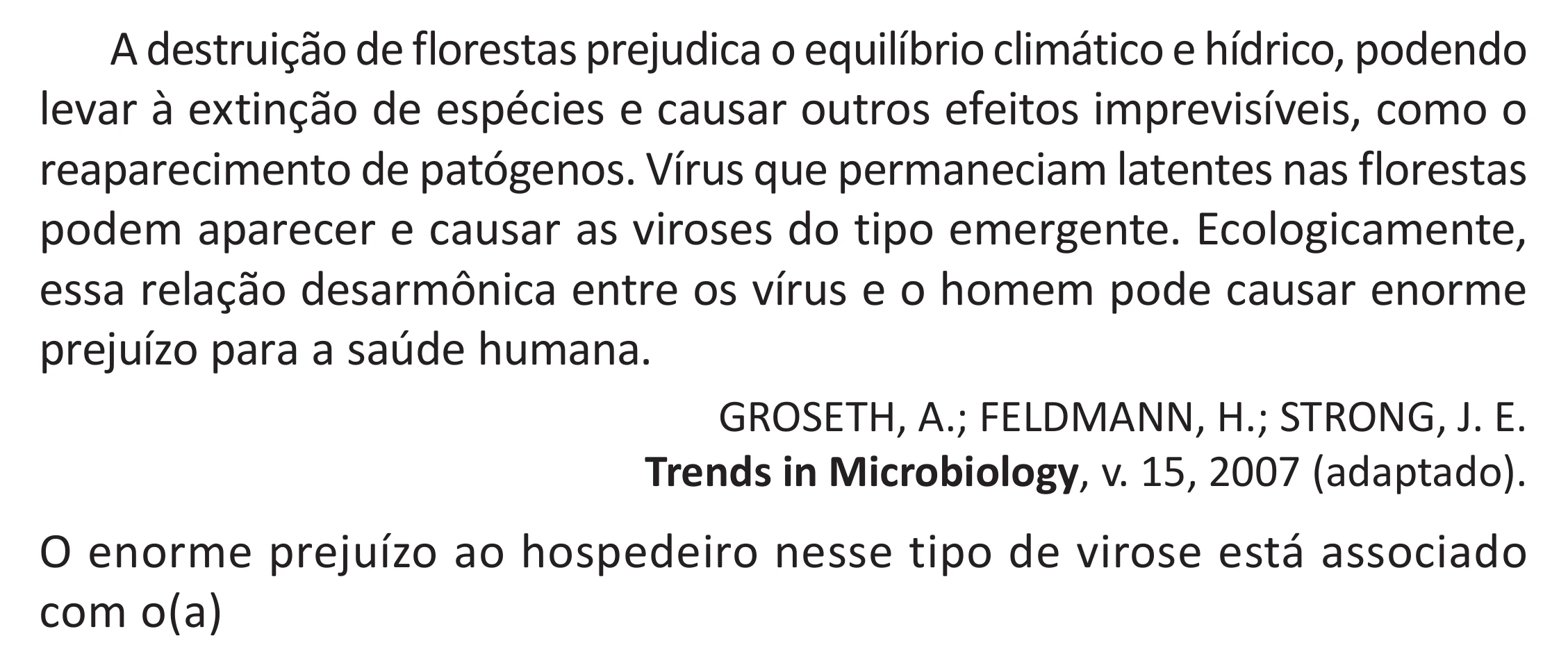 Enunciado original completo da questão 104 do ENEM 2025 - 2º Dia – Caderno 11 – Laranja (Braile e ledor) – Reaplicação - (Superampliada), página 16.