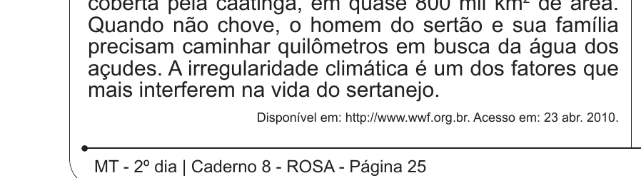Enunciado original completo da questão 158 do ENEM 2011 - 2º Dia - Caderno 8 - Rosa – Aplicação regular, página 26.
