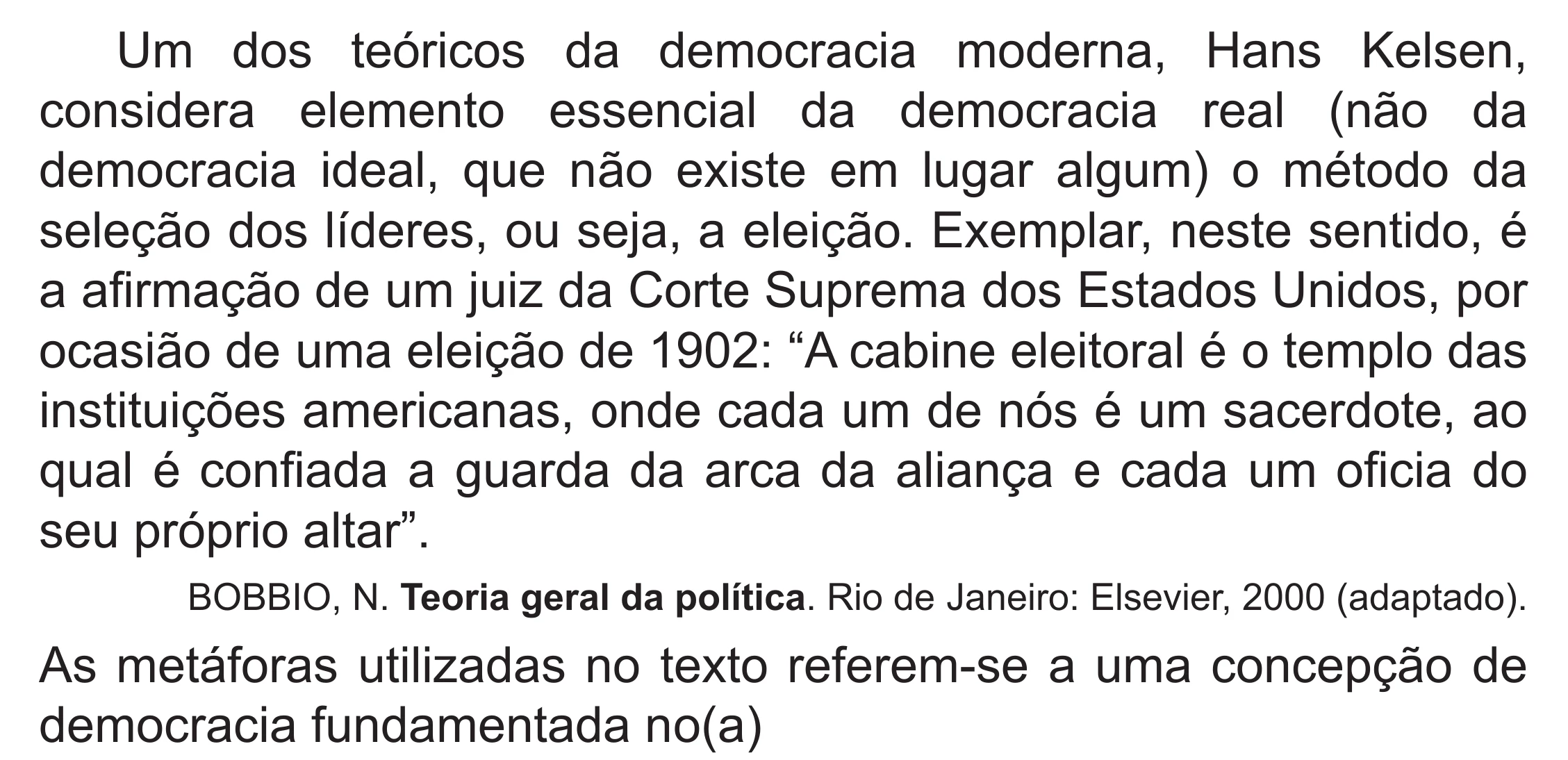 Enunciado original completo da questão 90 do ENEM 2018 - 1º Dia - Caderno 1 - Azul (Superampliada) – Aplicação regular, página 79.