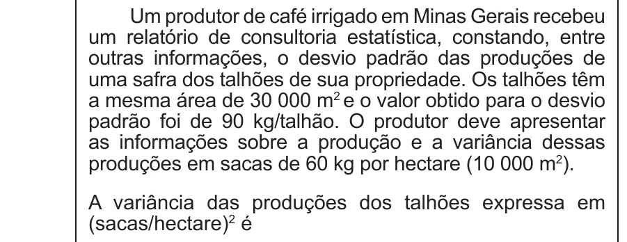 Enunciado original completo da questão 157 do ENEM 2012 - 2º Dia - Caderno 6 - Cinza – Ledor, página 26.