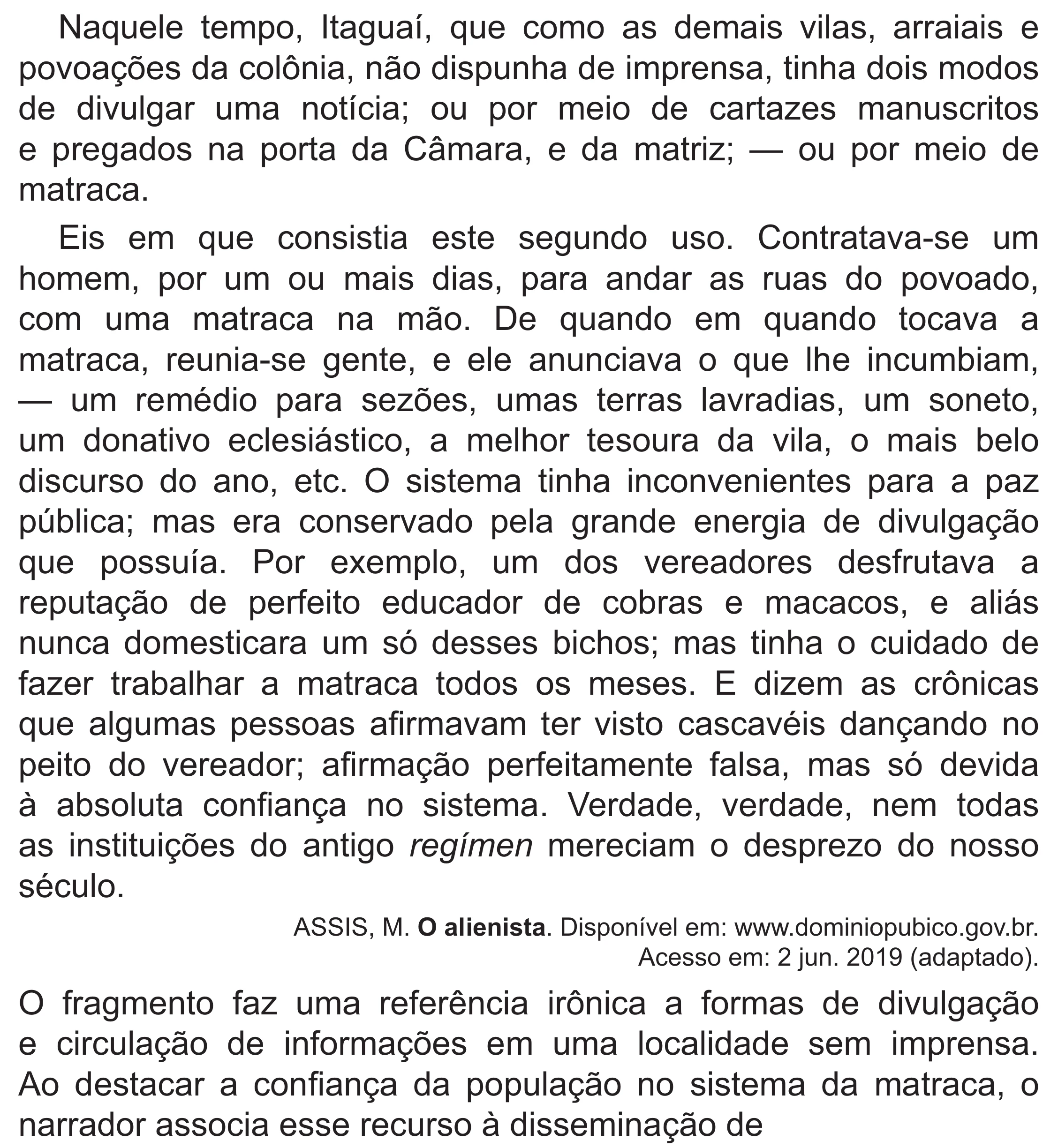Enunciado original completo da questão 7 do ENEM 2021 - 1º Dia – Caderno 10 – Verde (Libras – Superampliada) – Aplicação Regular, página 13.