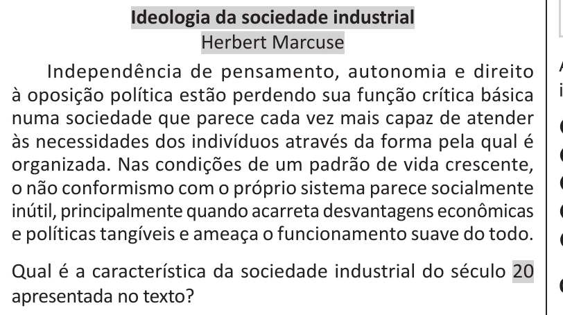 Enunciado original completo da questão 77 do ENEM 2025 - 1º Dia – Caderno 9 – Laranja (Braile e ledor) – Aplicação Regular - (Ledor), página 29.