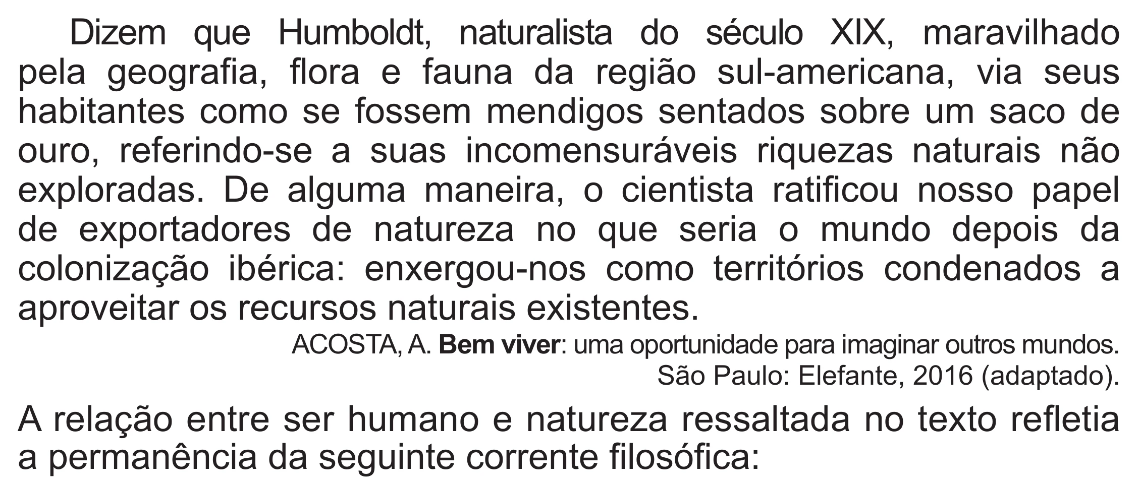 Enunciado original completo da questão 81 do ENEM 2019 - 1º Dia – Caderno 2 – Amarelo (Superampliada) – Aplicação Regular, página 73.
