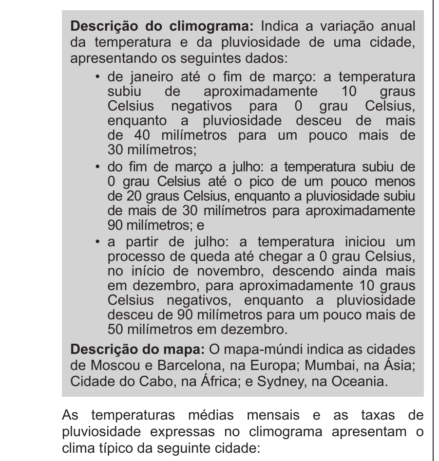 Enunciado original completo da questão 59 do ENEM 2017 - 1º Dia - Caderno 9 – Laranja (Braile e Ledor) – Aplicação regular, página 23.