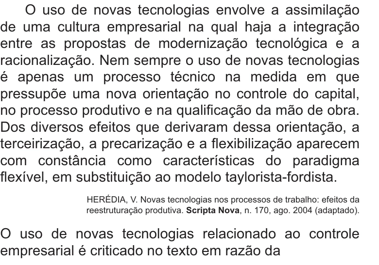 Enunciado original completo da questão 75 do ENEM 2021 - 1º Dia – Caderno 3 – Branco – Aplicação Regular, página 27.