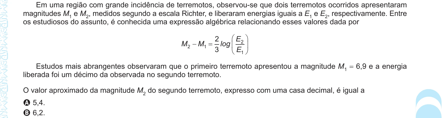 Enunciado original completo da questão 170 do ENEM 2024 - 2º Dia – Caderno 7 – Azul – Aplicação Regular, página 27.