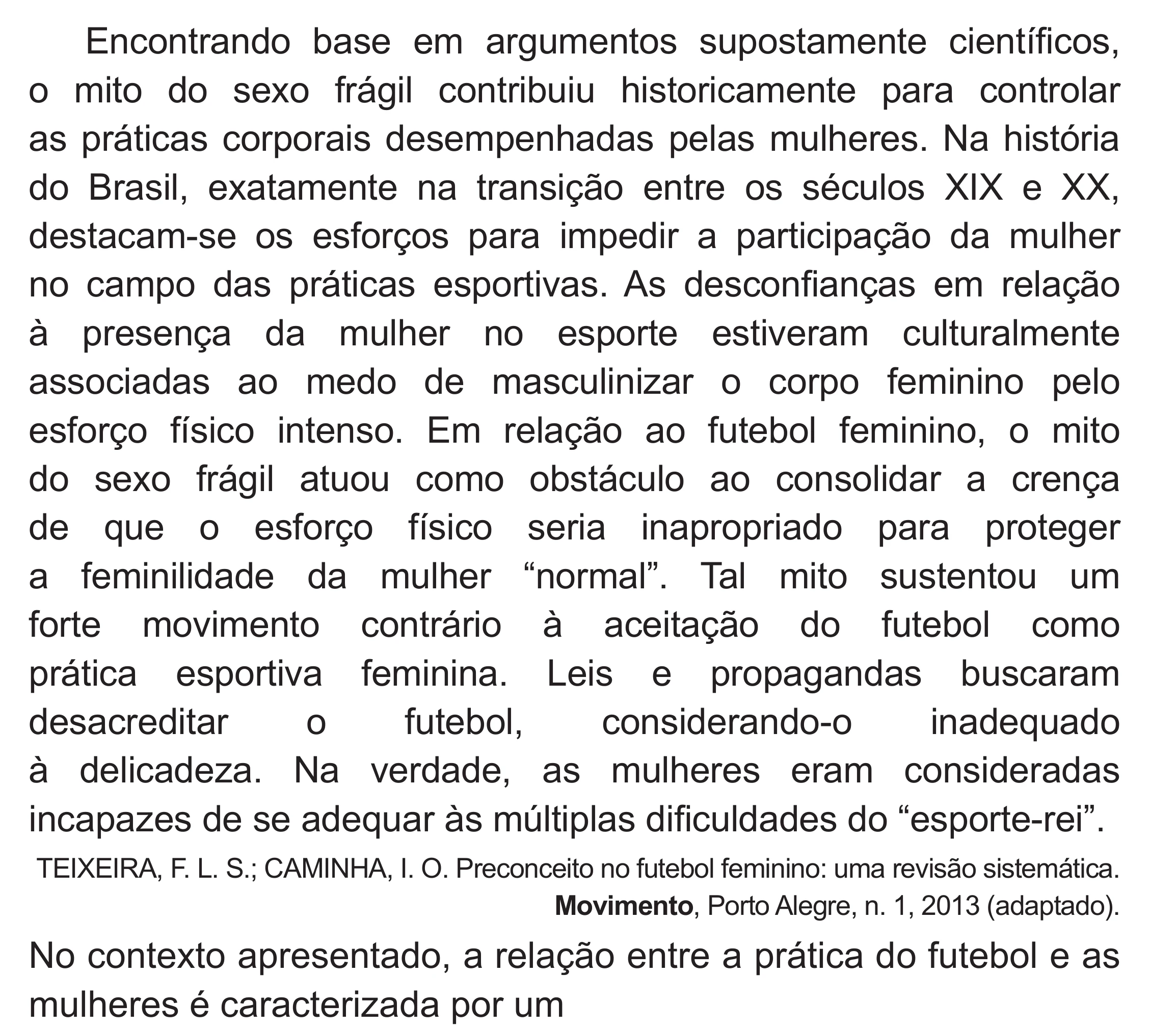 Enunciado original completo da questão 43 do ENEM 2018 - 1º Dia - Caderno 1 - Azul (Superampliada) – Aplicação regular, página 46.