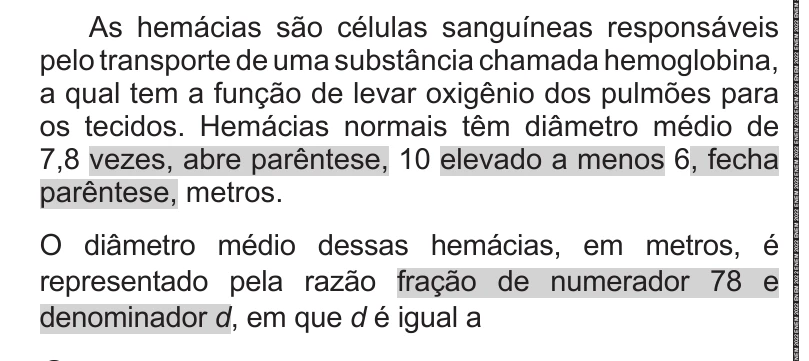Enunciado original completo da questão 155 do ENEM 2022 - 2º Dia – Caderno 11 – Laranja (braile e ledor) – Reaplicação/PPL, página 26.