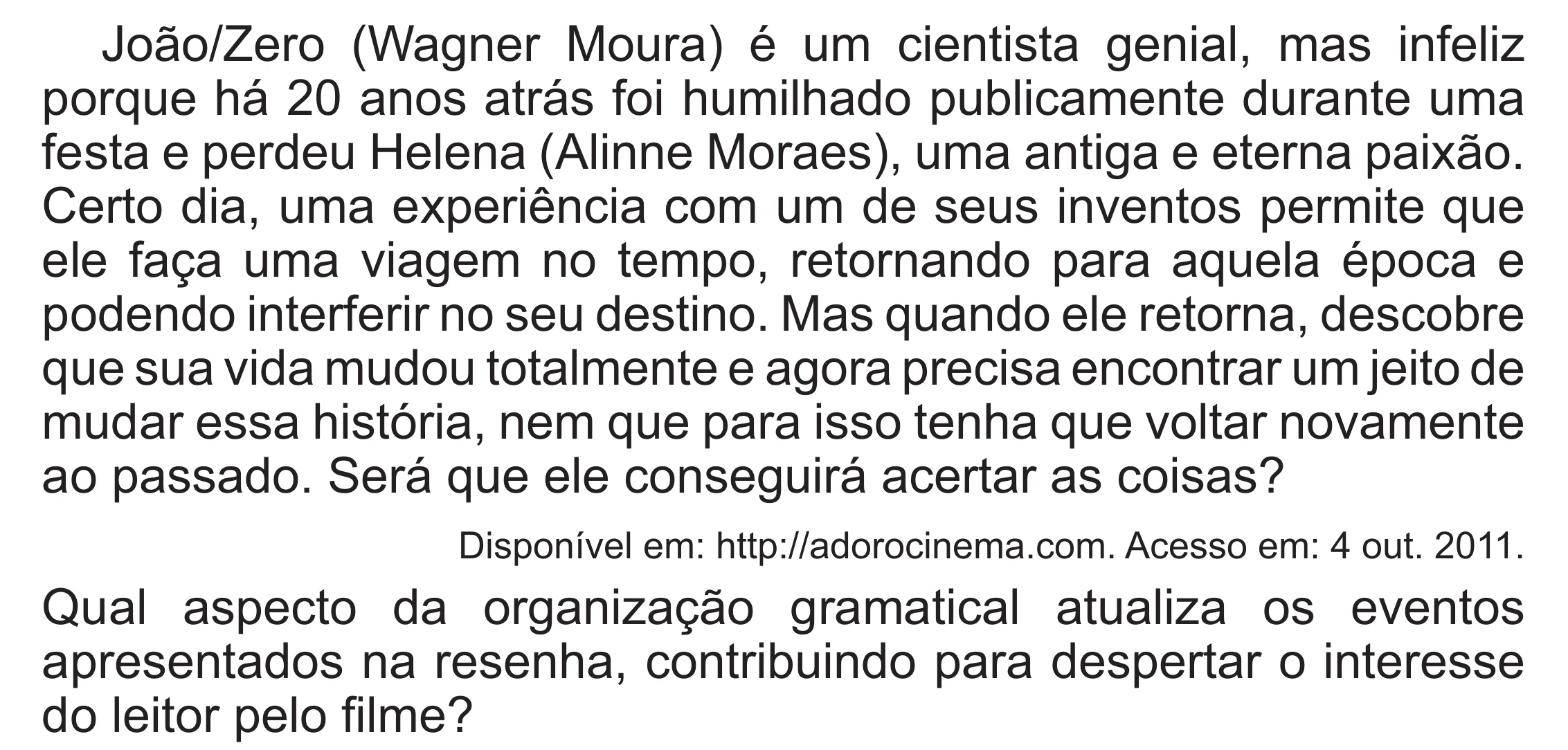 Enunciado original completo da questão 33 do ENEM 2017 - 1º Dia - Caderno 1 - Azul (Superampliada) – Aplicação regular, página 37.