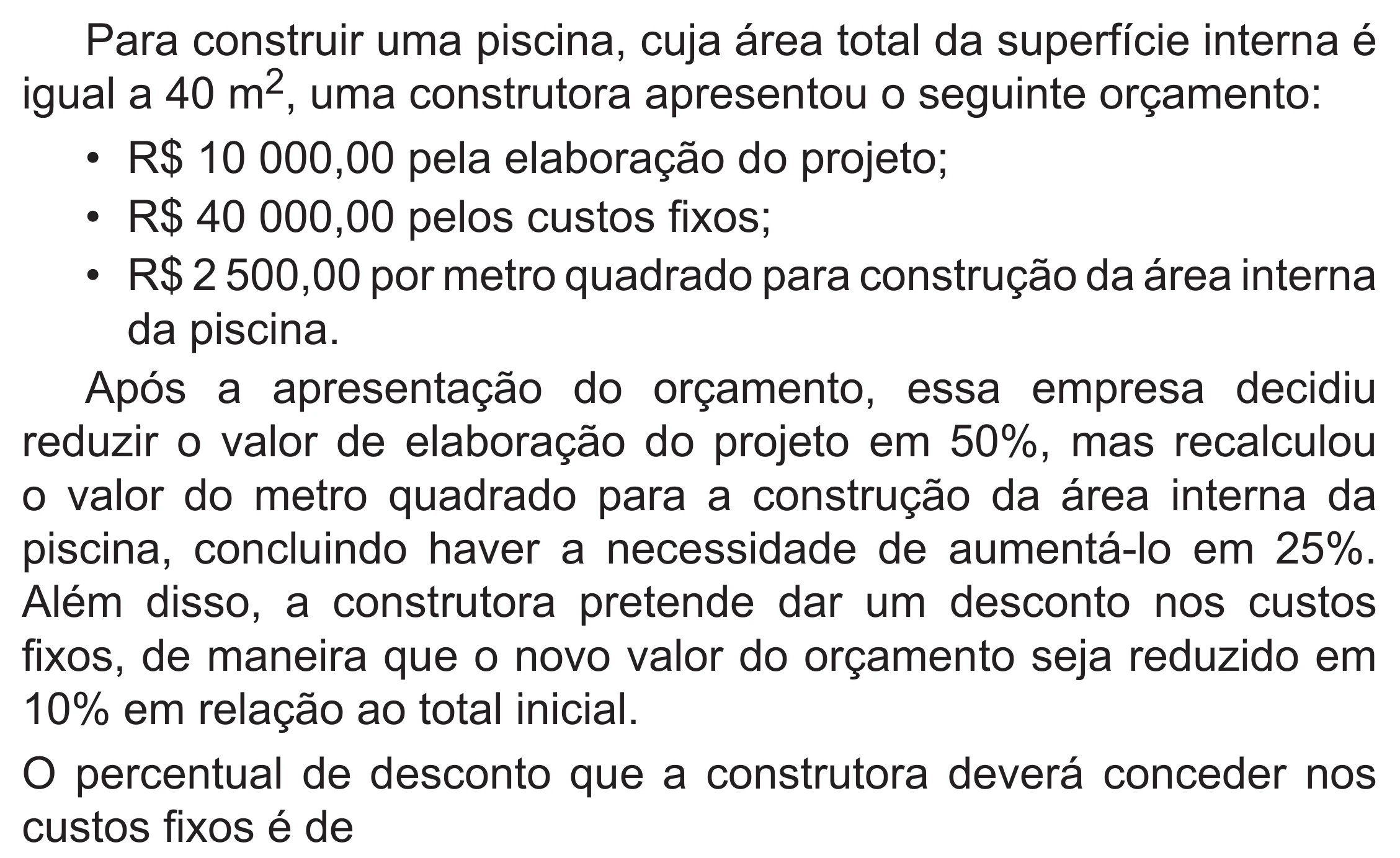 Enunciado original completo da questão 171 do ENEM 2019 - 2º Dia – Caderno 6 – Cinza (Superampliada) – Aplicação Regular, página 71.