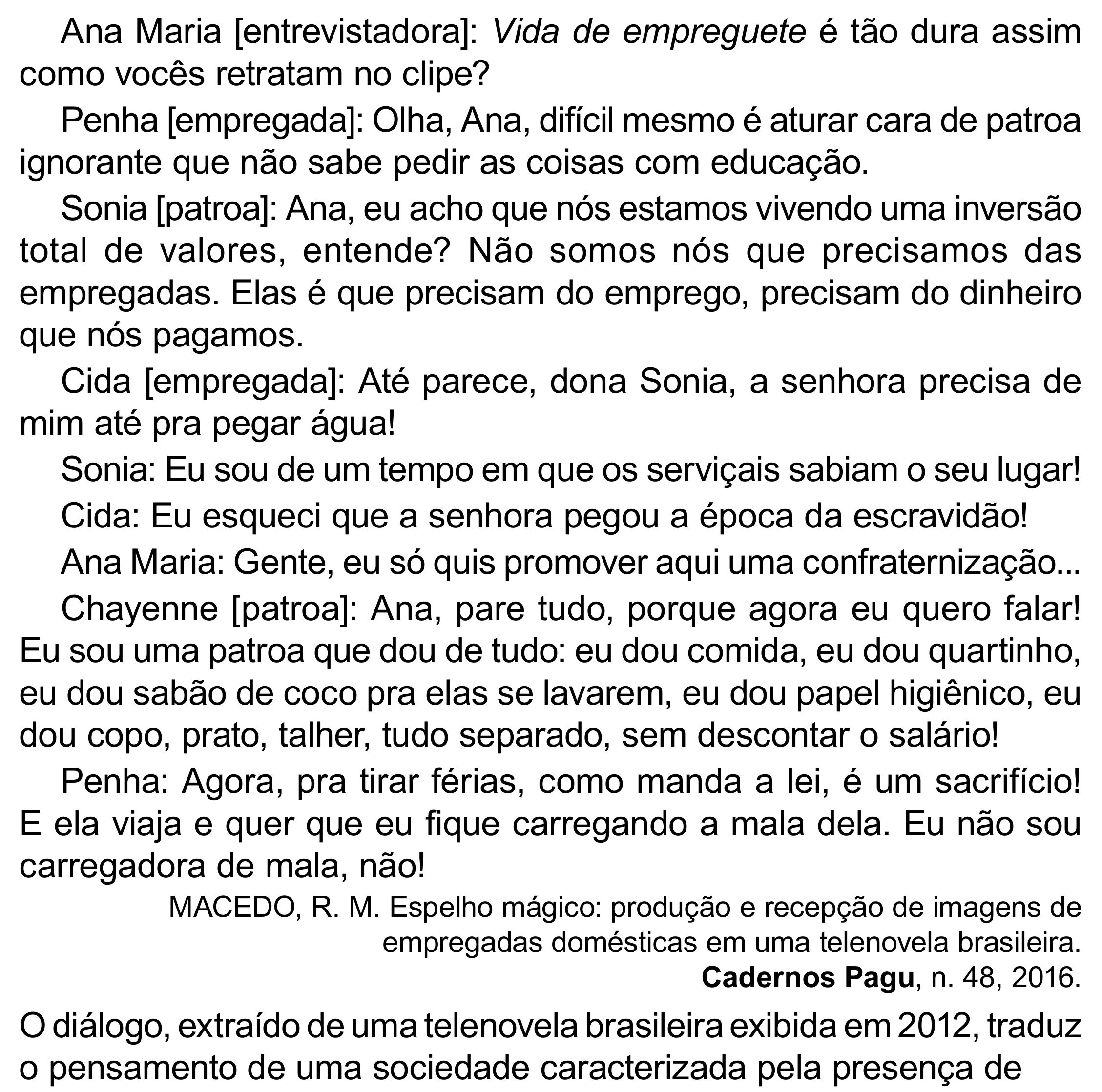 Enunciado original completo da questão 52 do ENEM 2023 - 1º Dia – Caderno 4 – Rosa (Superampliada) – Reaplicação/PPL, página 61.