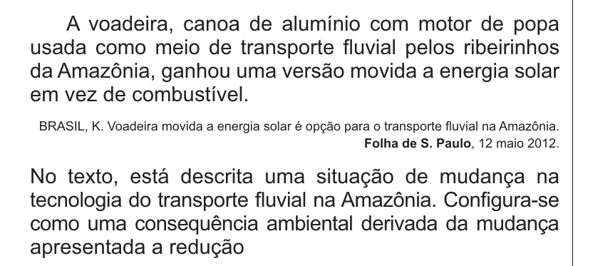 Enunciado original completo da questão 41 do ENEM 2014 - 1º Dia – Caderno 3 – Branco – Reaplicação/PPL, página 14.