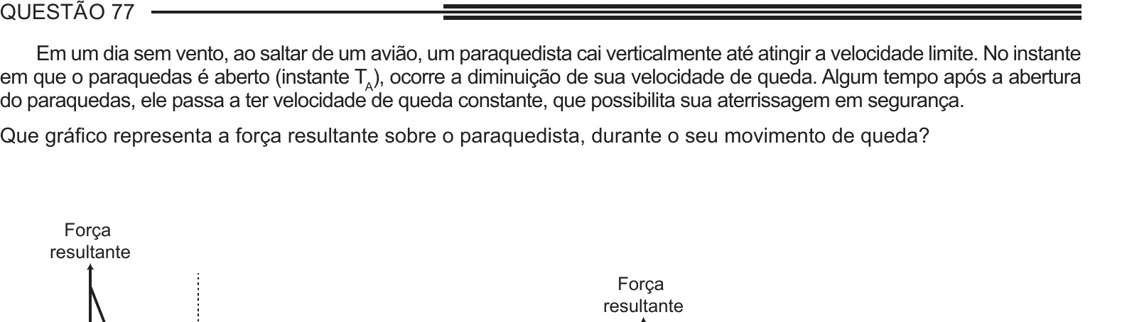 Enunciado original completo da questão 77 do ENEM 2013 - 1º Dia - Caderno 3 - Branco – Aplicação regular, página 27.