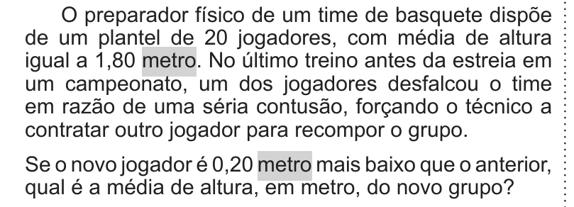 Enunciado original completo da questão 155 do ENEM 2019 - 2º Dia – Caderno 11 – Laranja (Braile e Ledor) – Aplicação Regular, página 22.